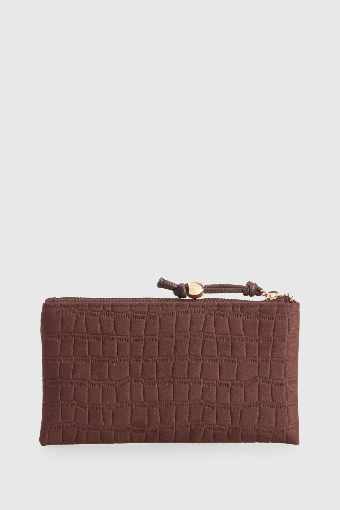 Croc Suede Zip Pouch Wallet - Image 2