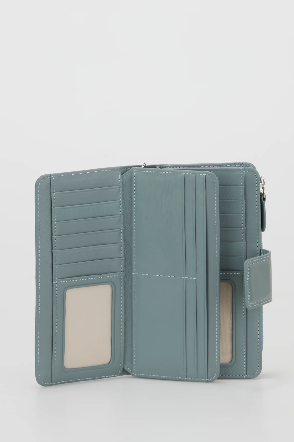 RFID Leather Zip Around Wallet - Image 3