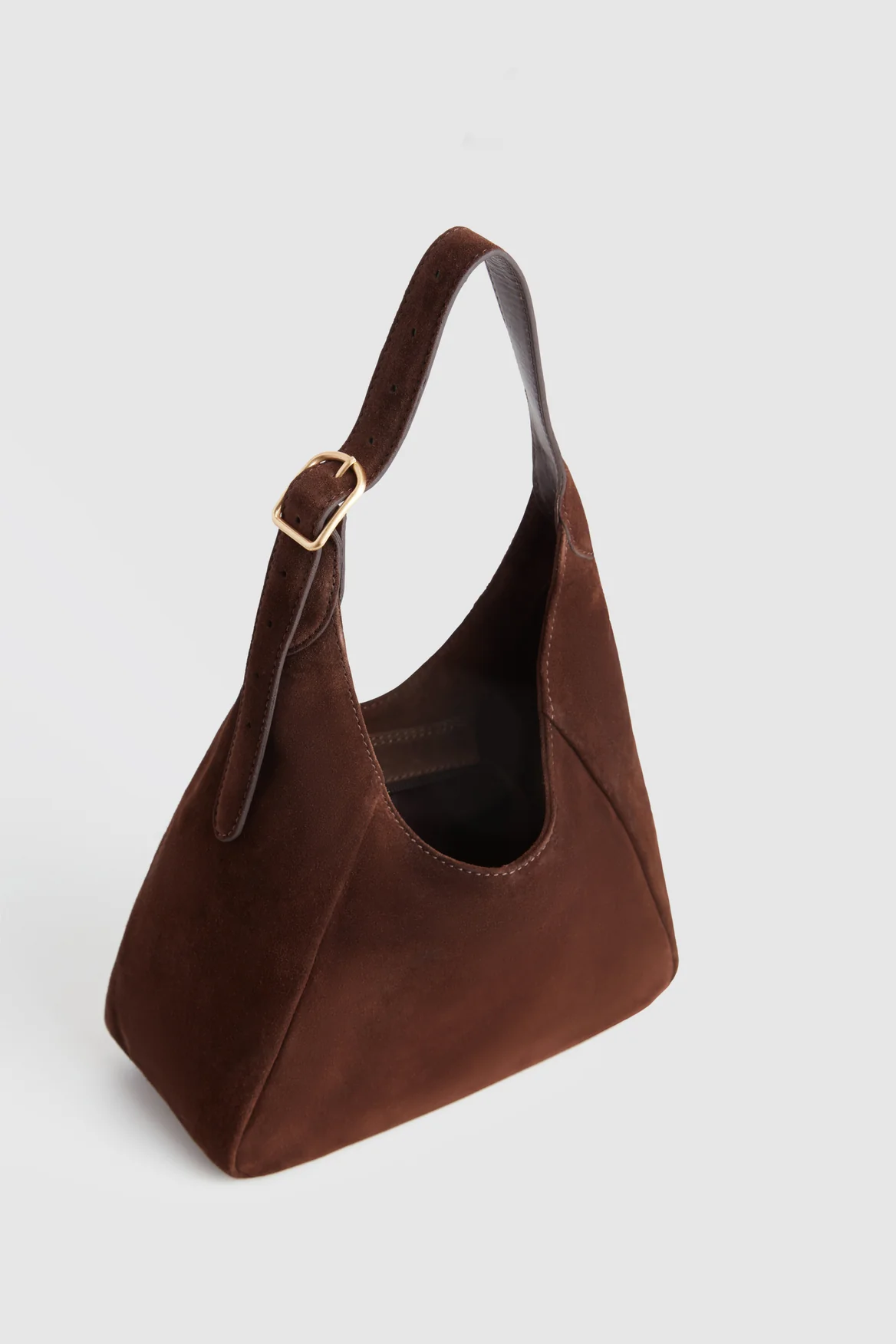 Alexa Leather Small Suede Hobo Bag - Image 4