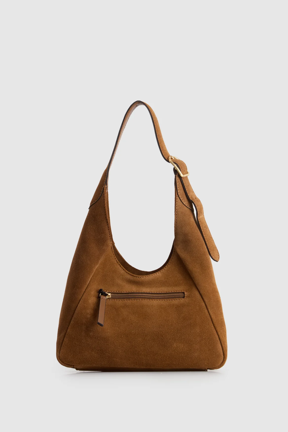 Alexa Leather Small Suede Hobo Bag - Image 3