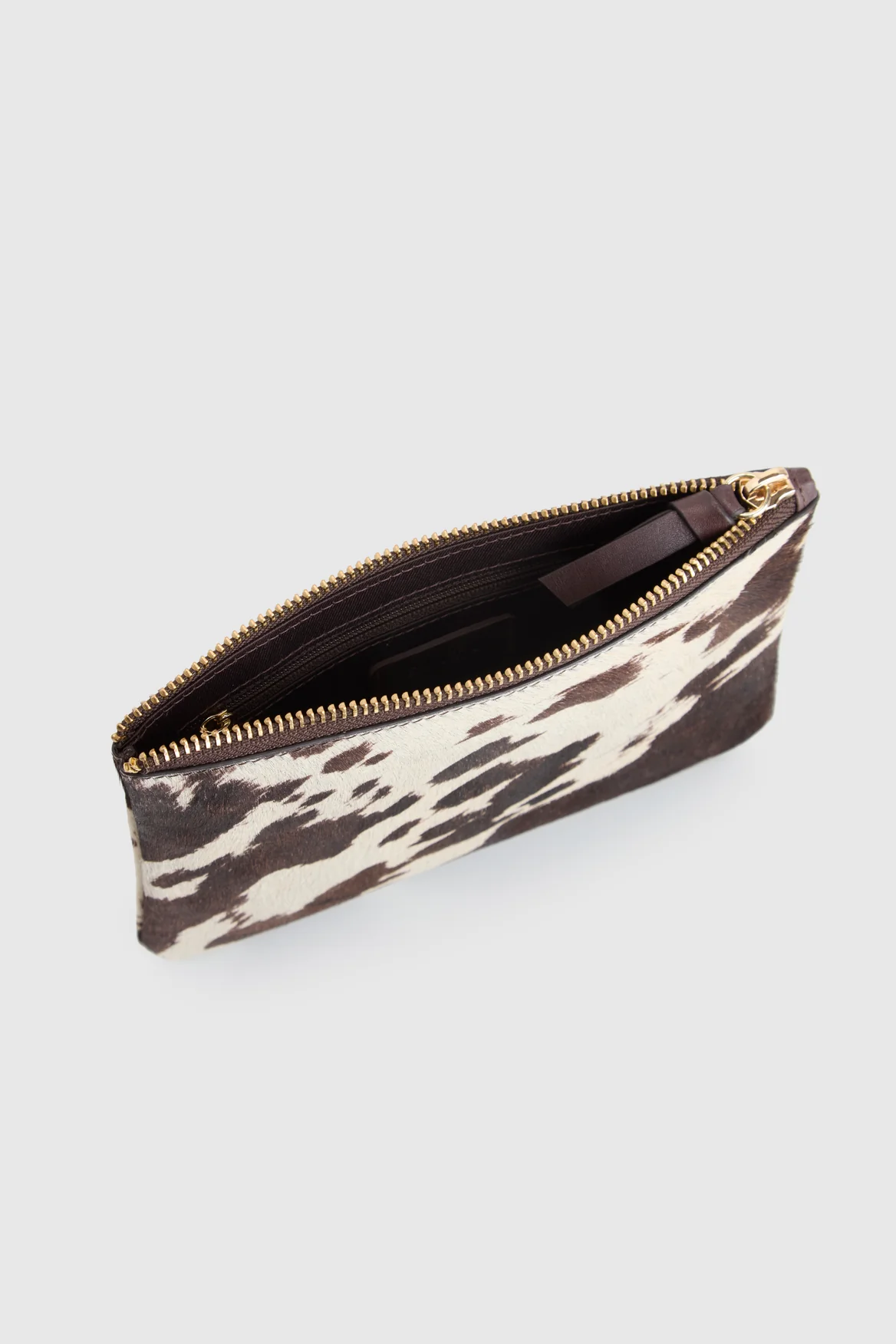 Anais Leather Cow Print Pouch - Image 3