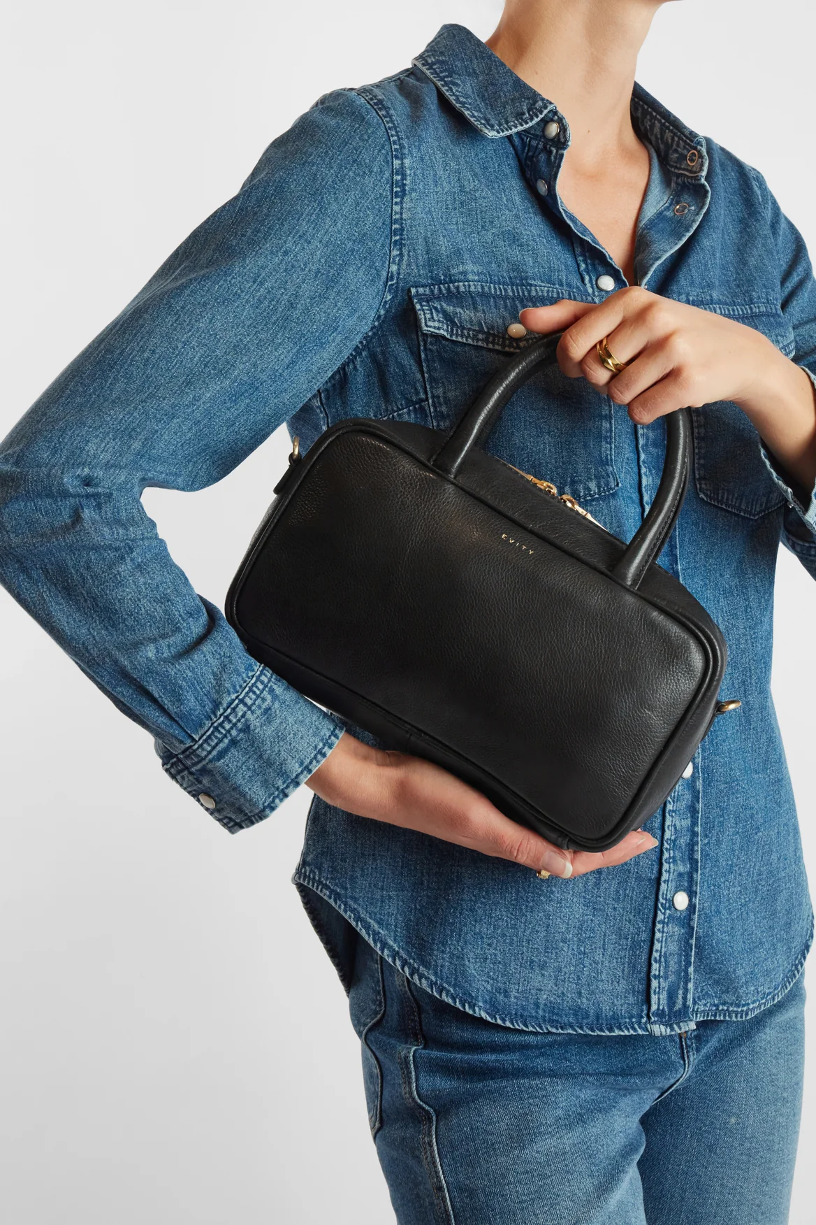 Charli Leather Bowling Bag - Image 5