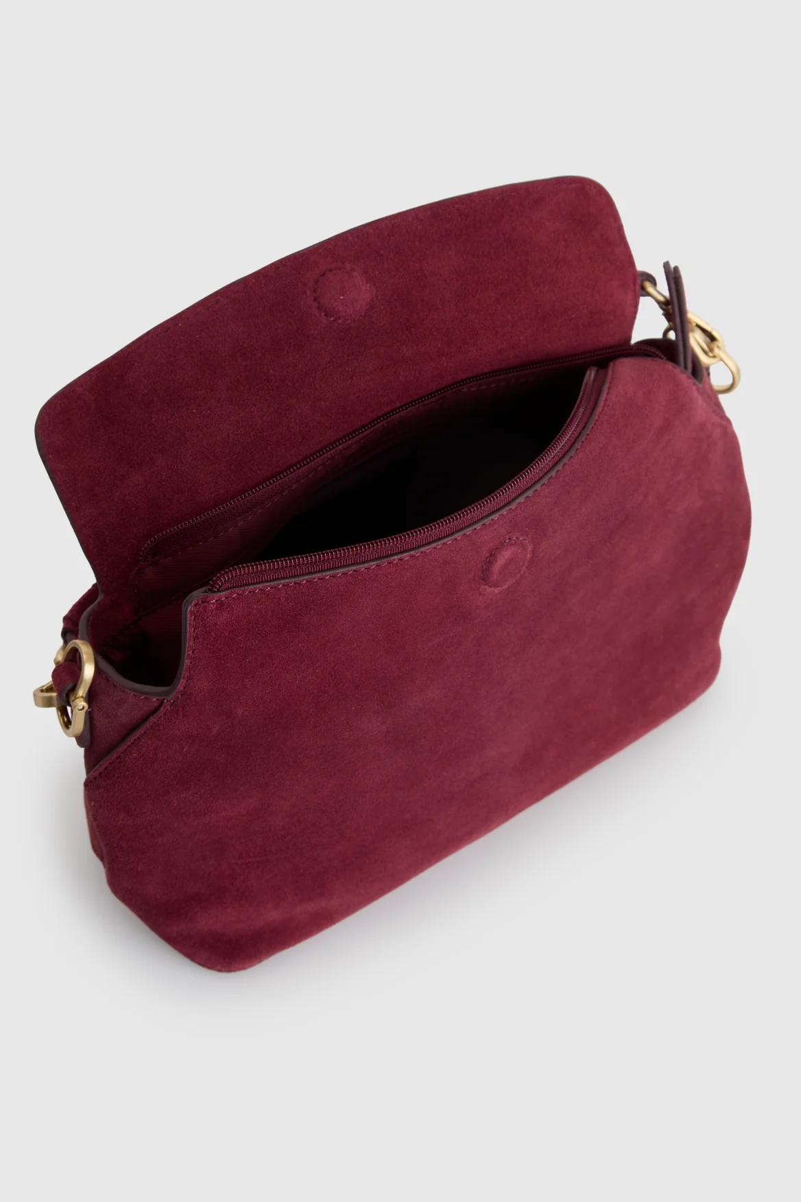 Clara Suede Leather Grab Bag - Image 4