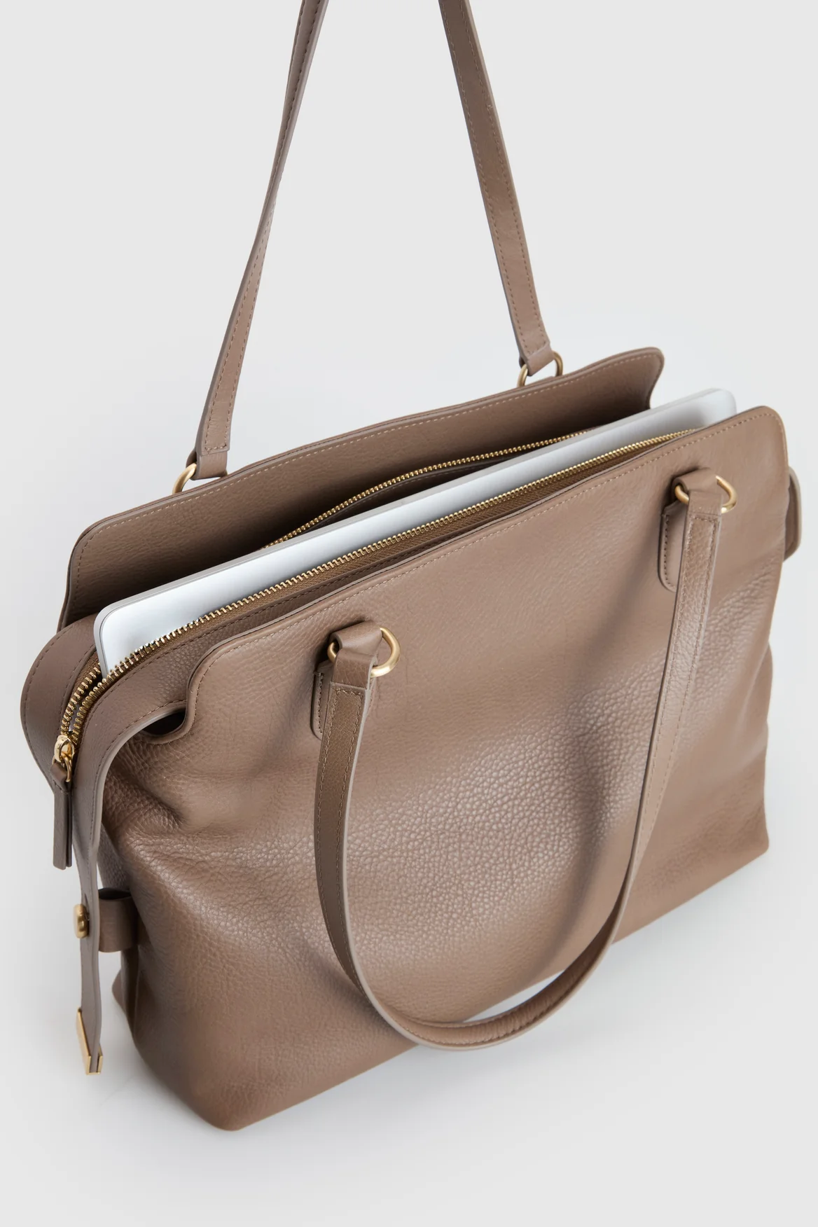 Clover Leather Work Tote Bag - Image 4