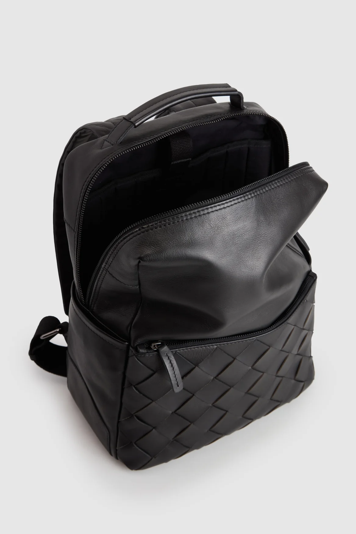 Dominic Leather Weave Backpack - Image 4