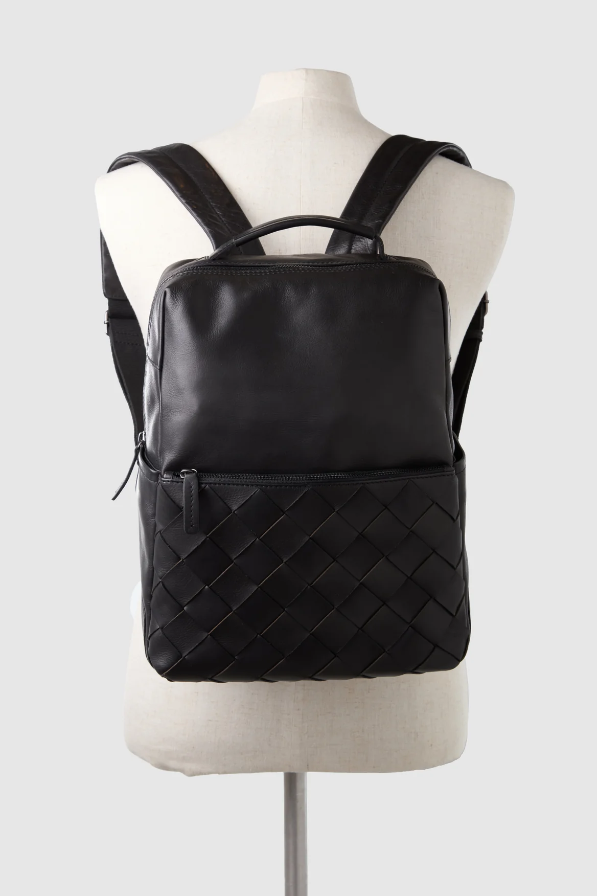 Dominic Leather Weave Backpack - Image 5