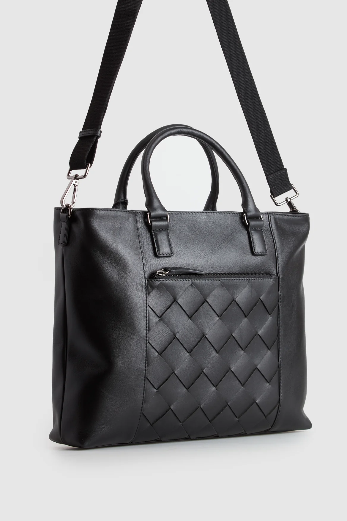 Dominic Leather Weave Tote Bag - Image 2