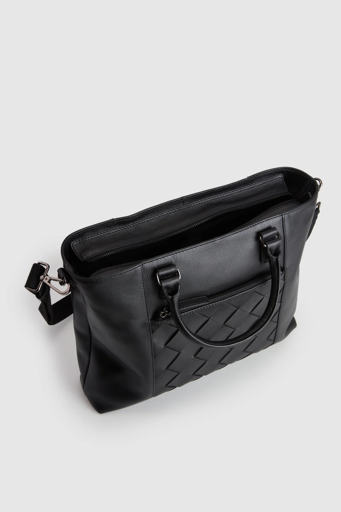 Dominic Leather Weave Tote Bag - Image 4