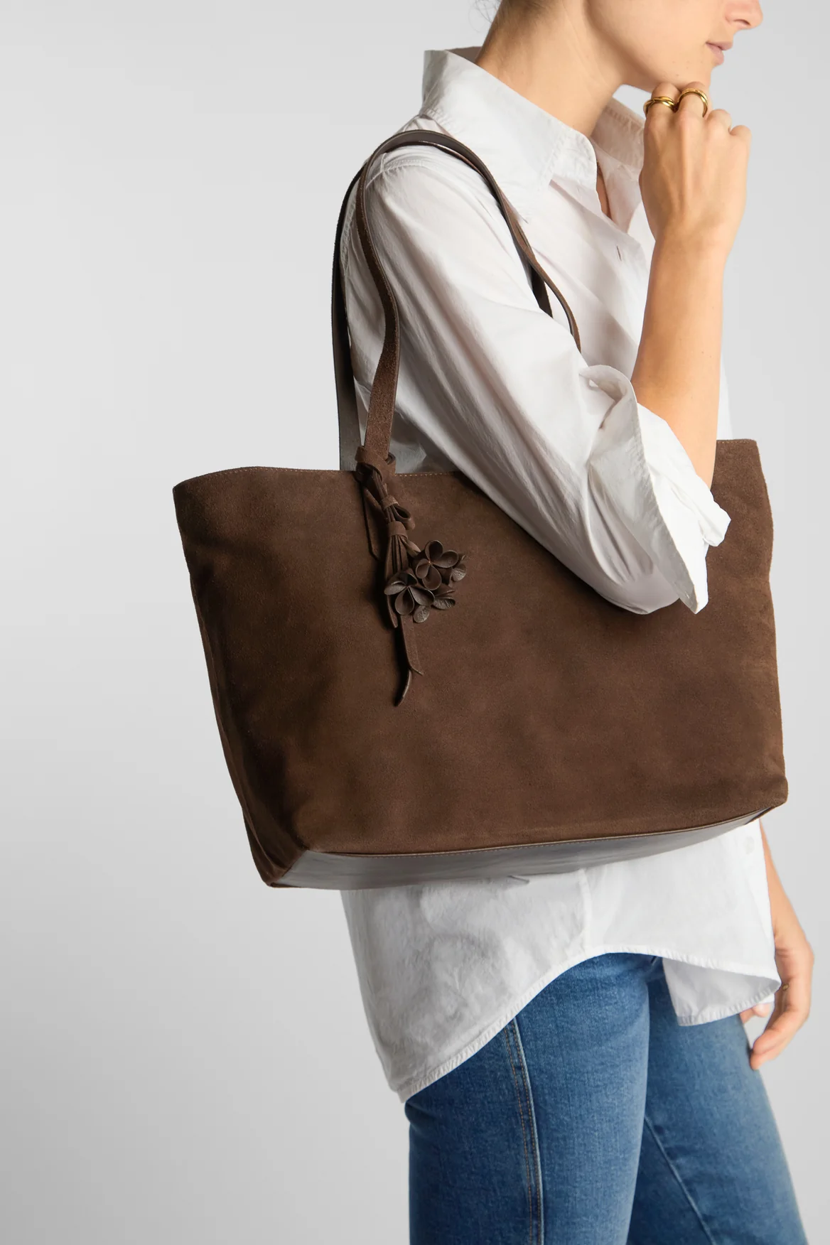 Elena Suede Tote Bag - Image 3