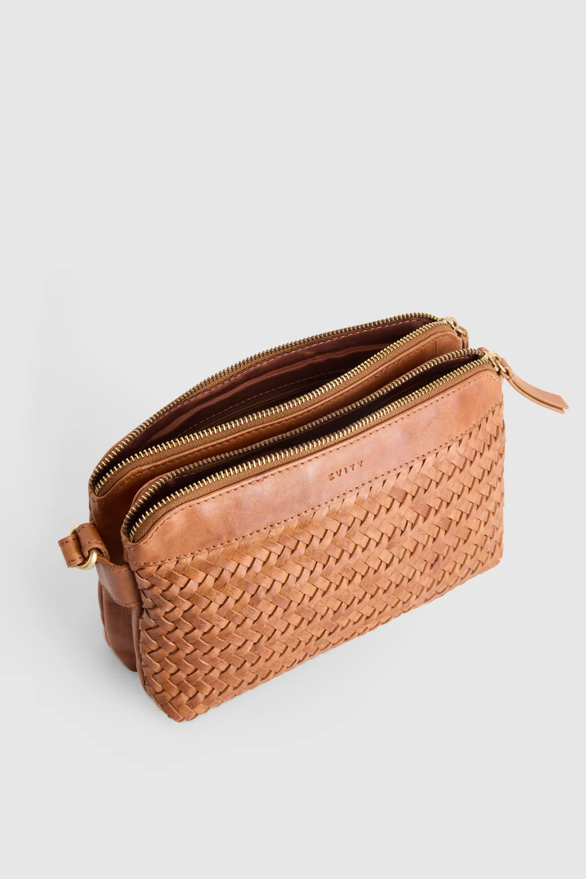 Elise Leather Weave Crossbody Bag - Image 5