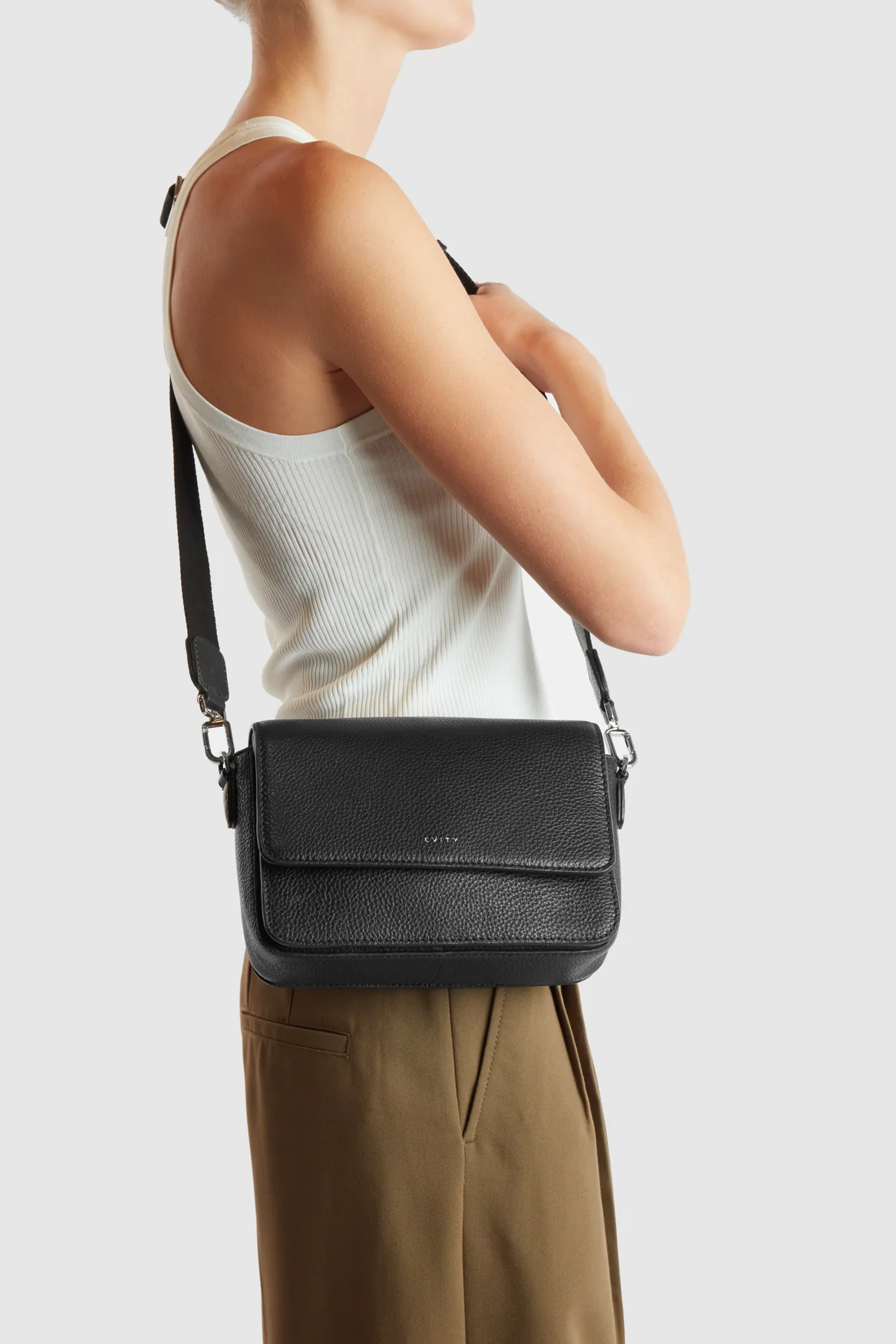 Grace Leather Flap Crossbody Bag - Image 6