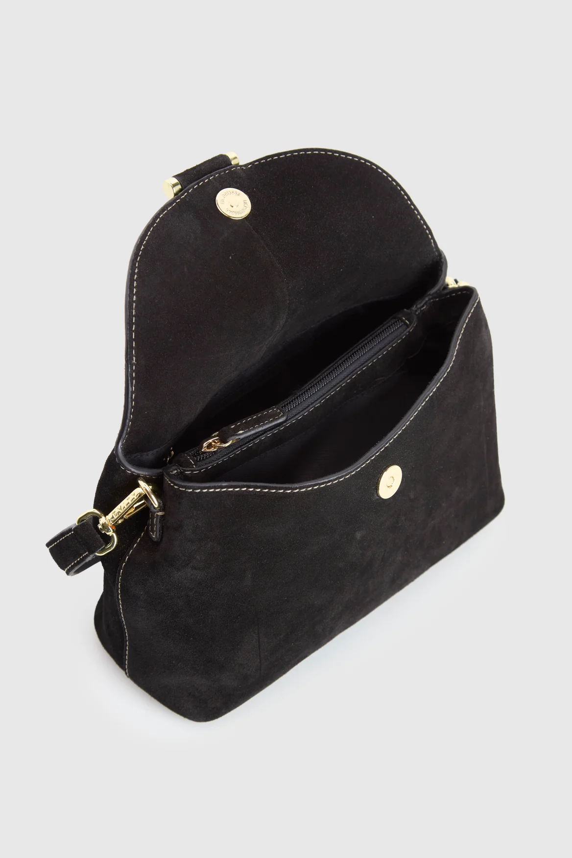 Iris Suede Leather Shoulder Bag - Image 4