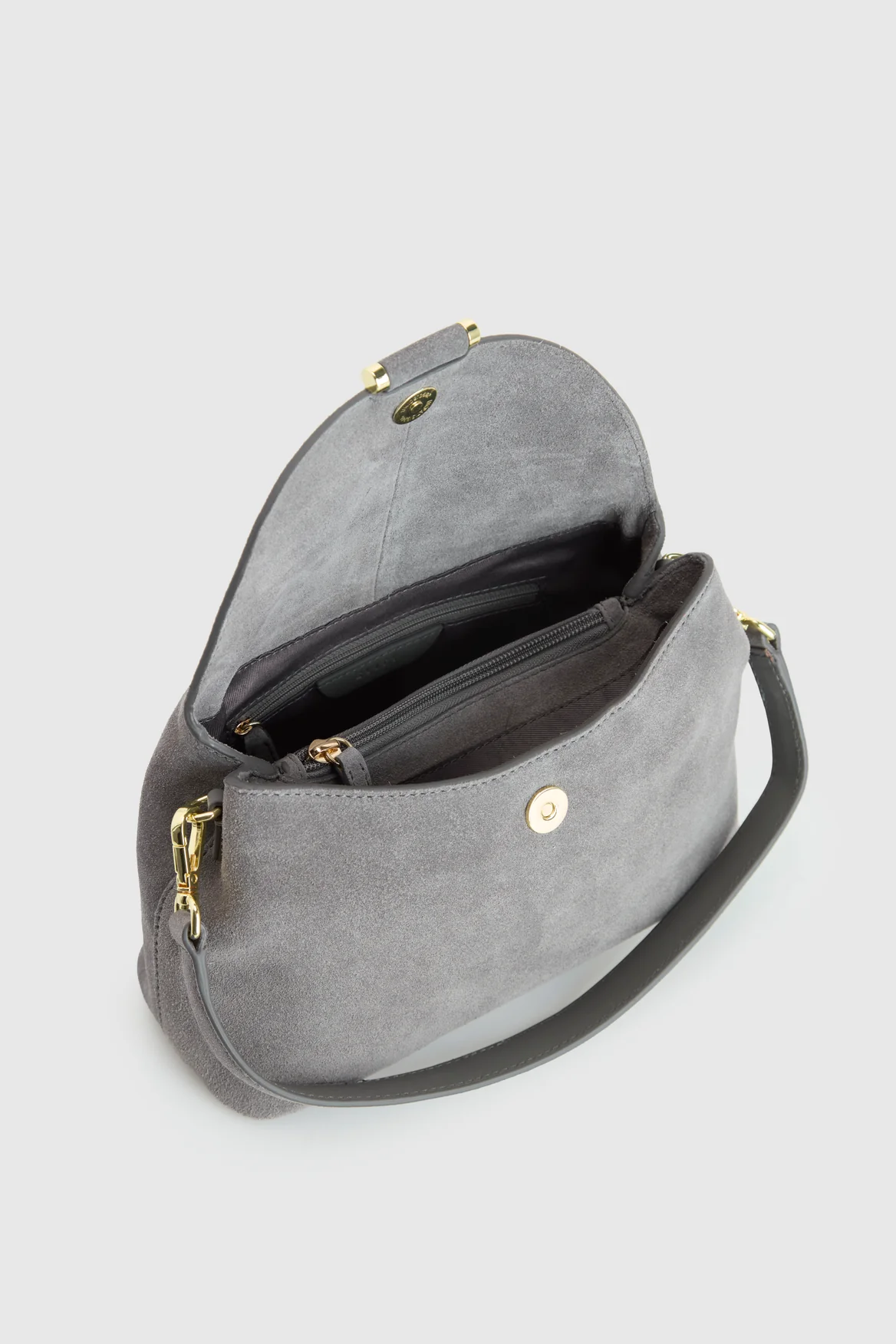 Iris Suede Leather Shoulder Bag - Image 4