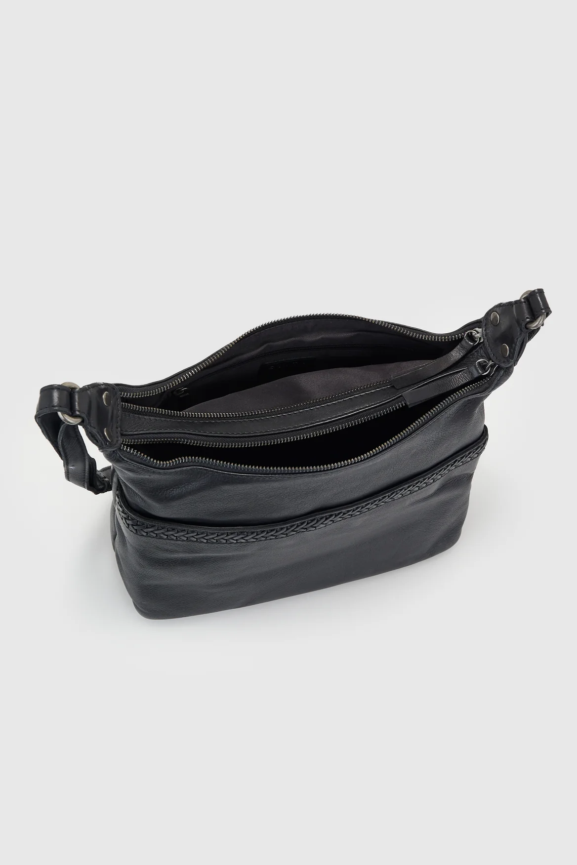 Isla Leather Braided Crossbody Bag - Image 3