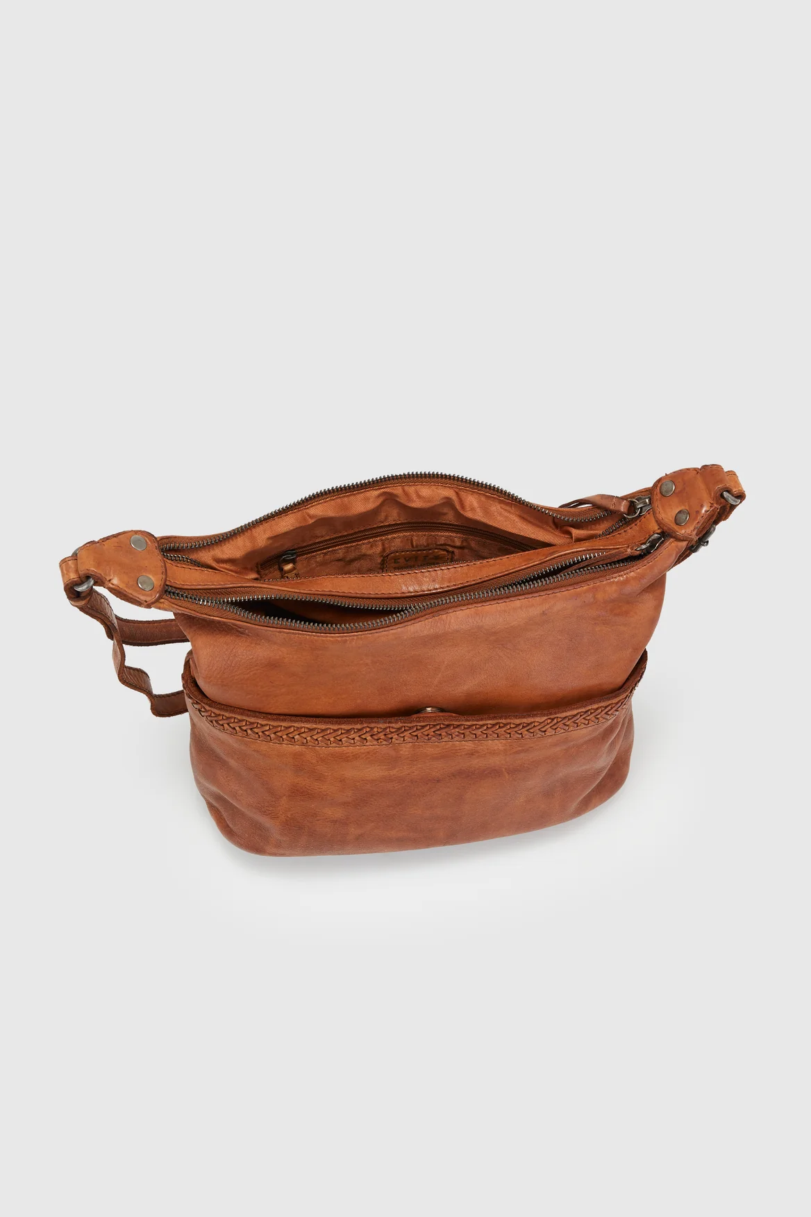 Isla Leather Braided Crossbody Bag - Image 3