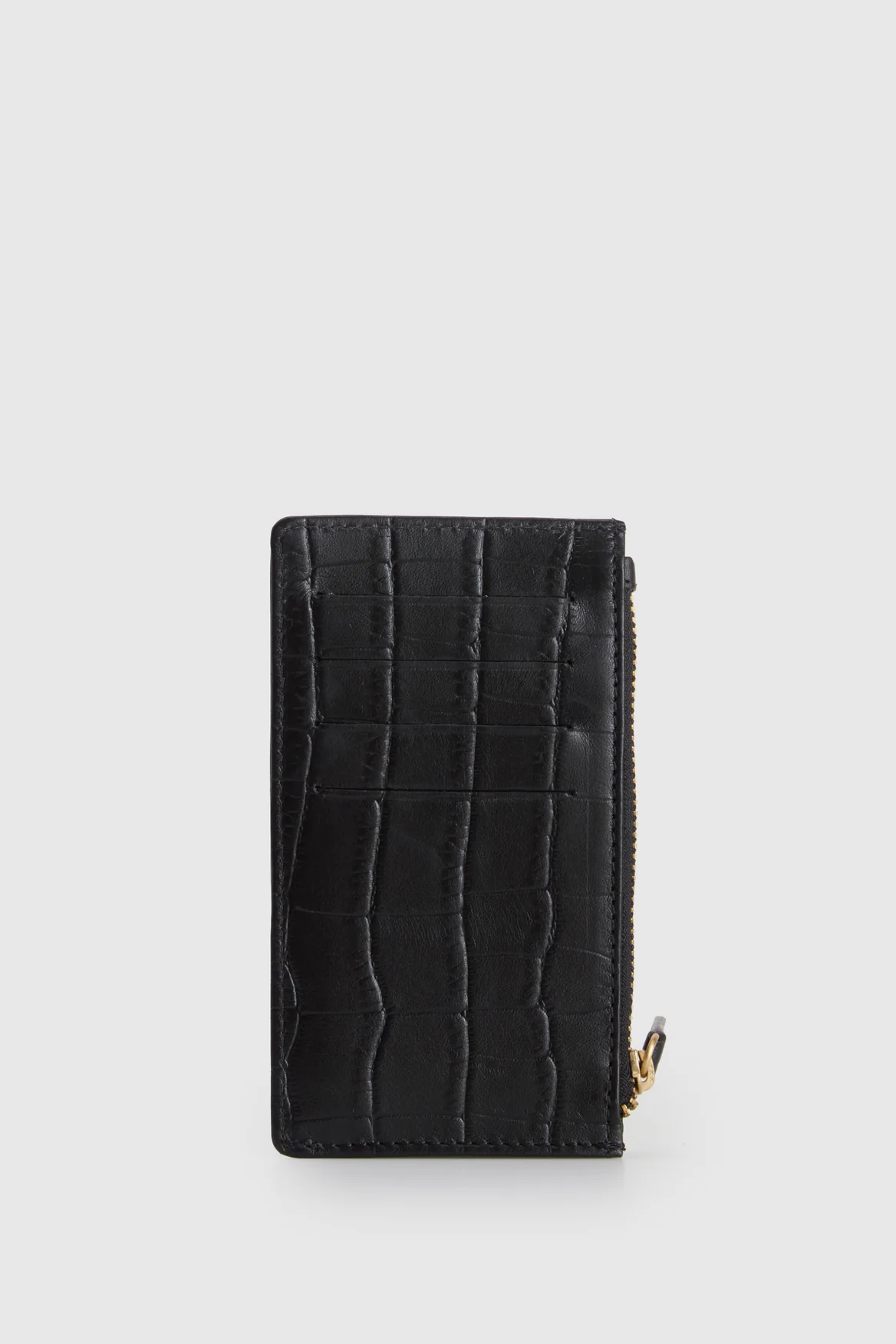 Lila Croc Emboss Leather CC Holder - Image 2