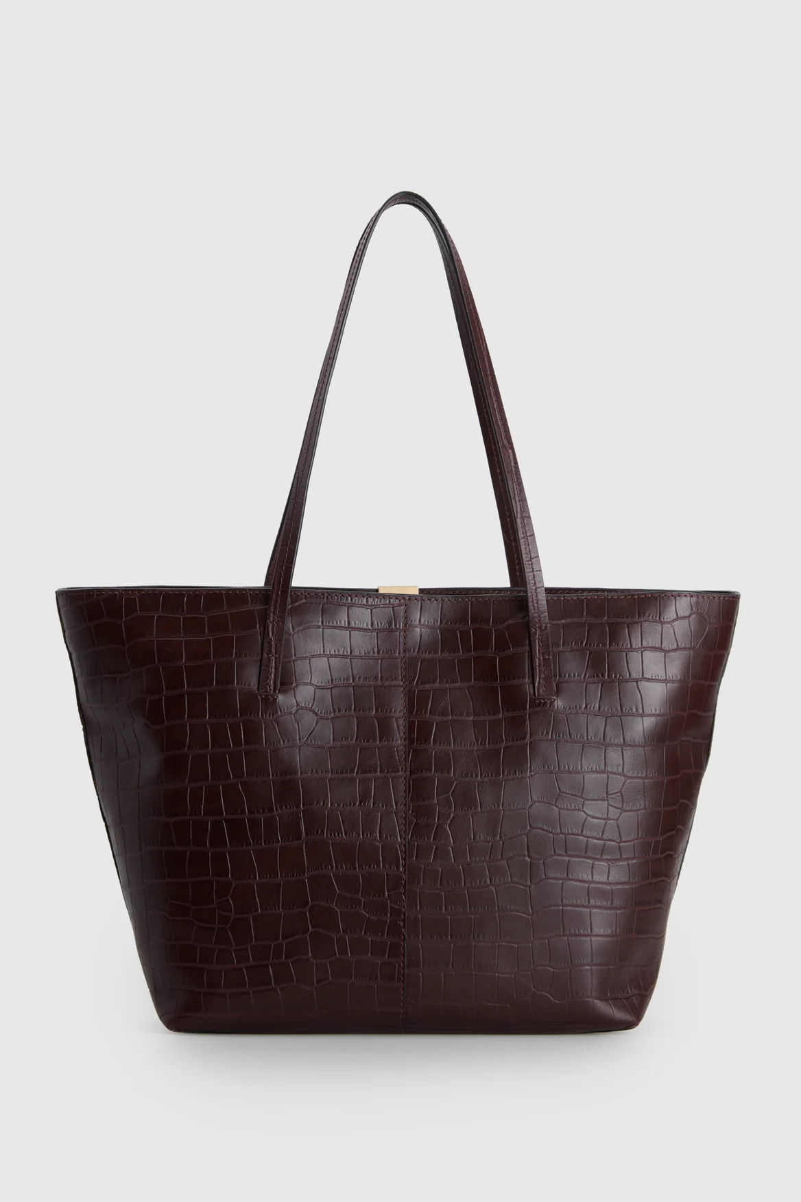Lila Croco Leather Tote Bag - Image 3