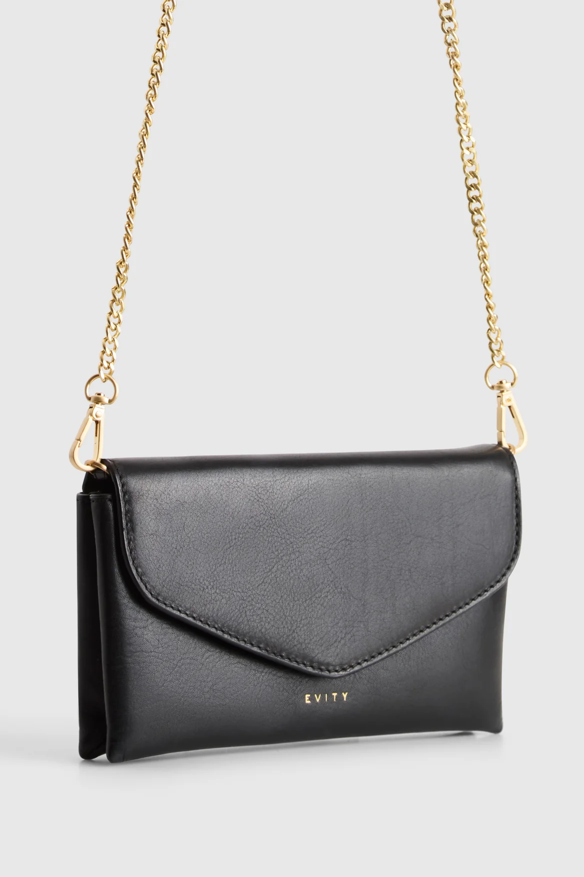 Lila Leather Chain Crossbody Purse - Image 2
