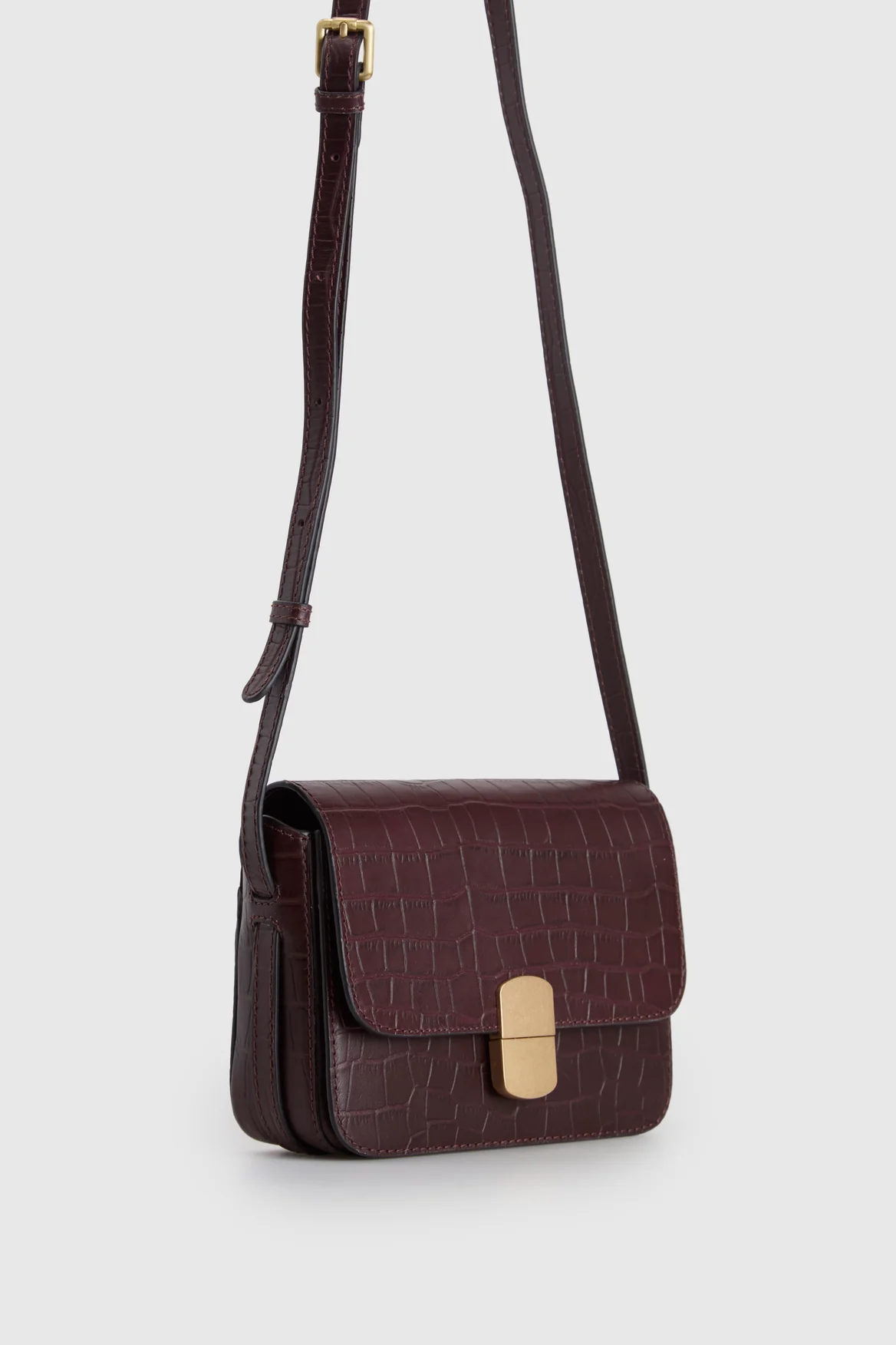 Lila Leather Flap Crossbody Bag - Image 2