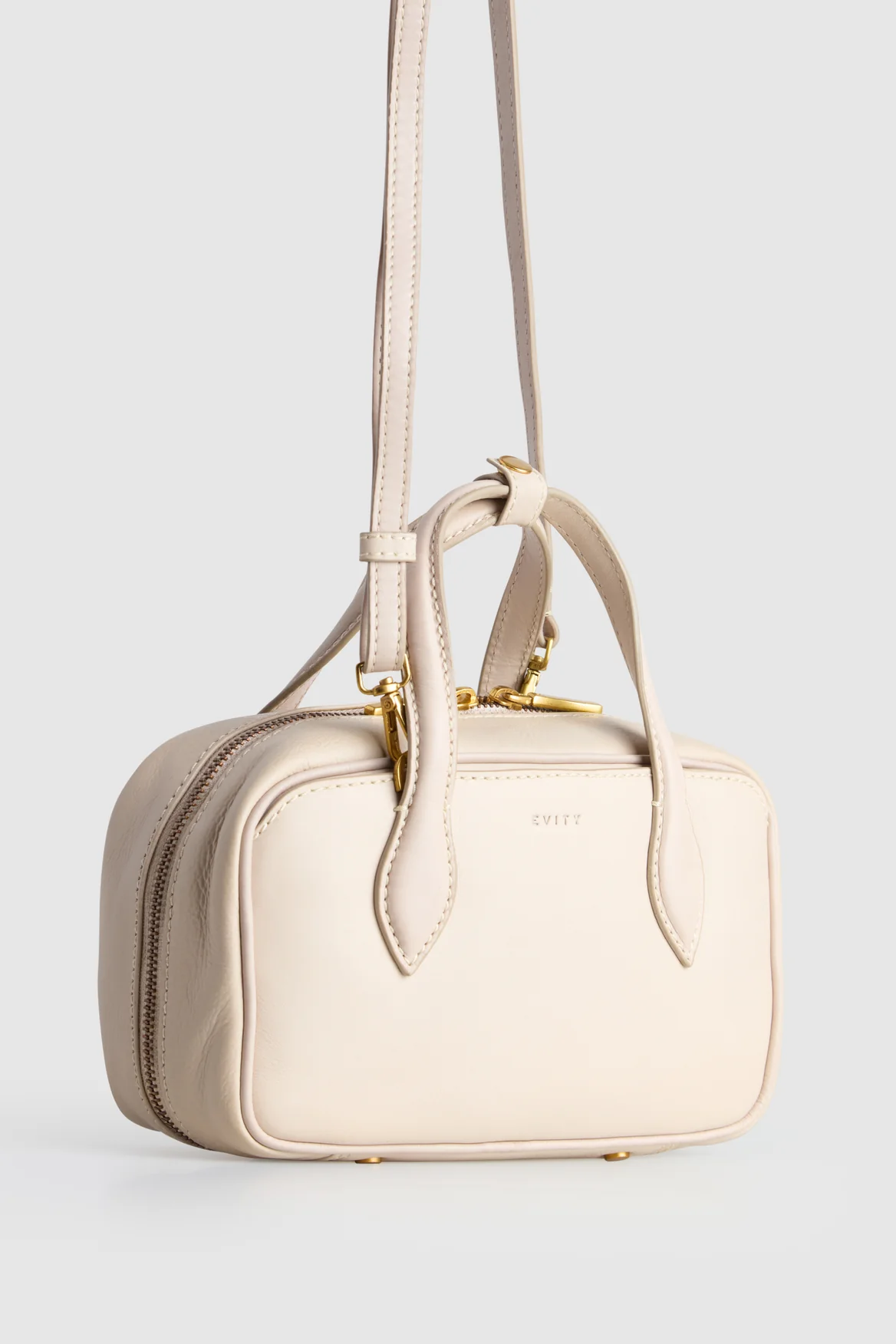 Lucia Leather Bowling Bag - Image 4