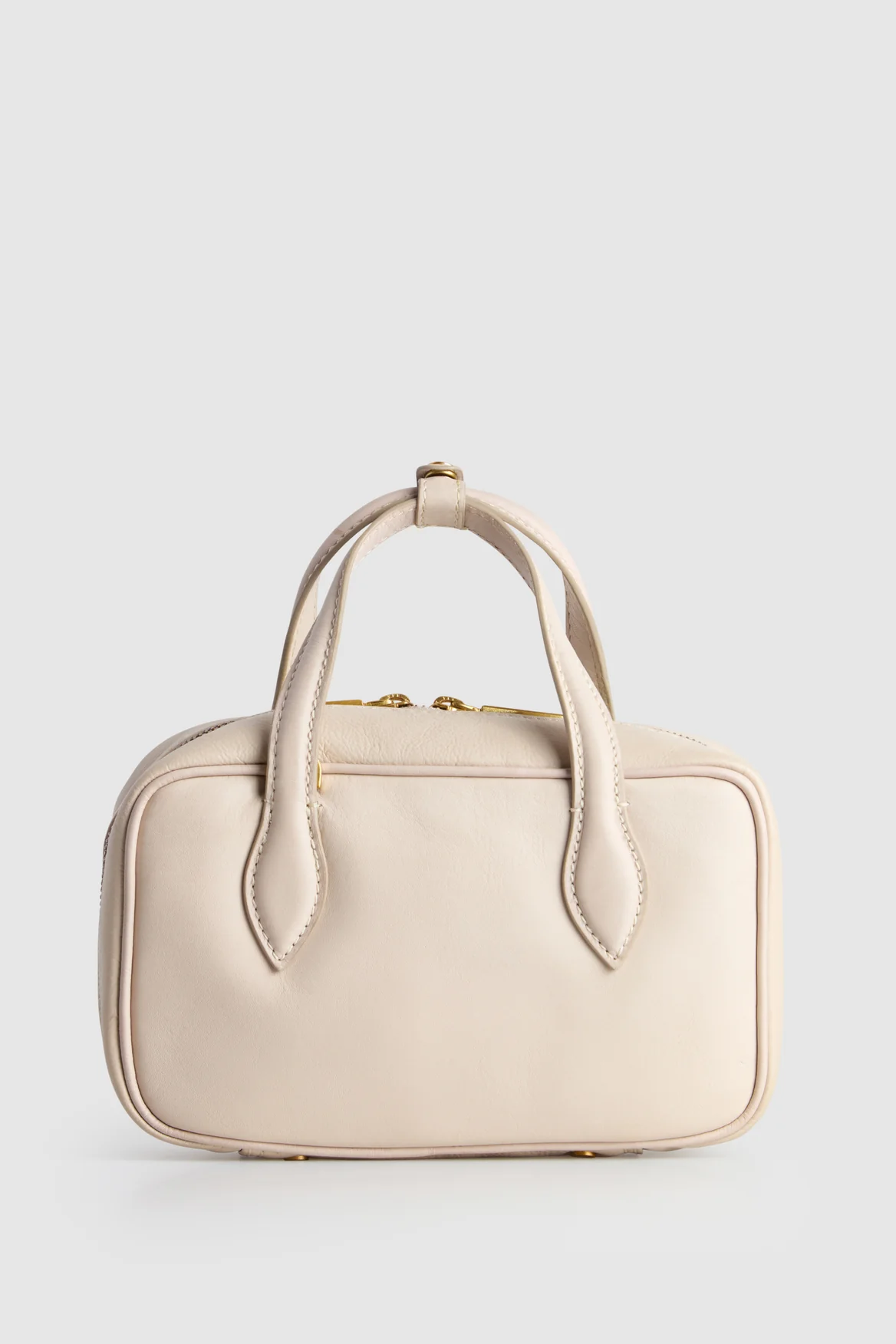 Lucia Leather Bowling Bag - Image 5
