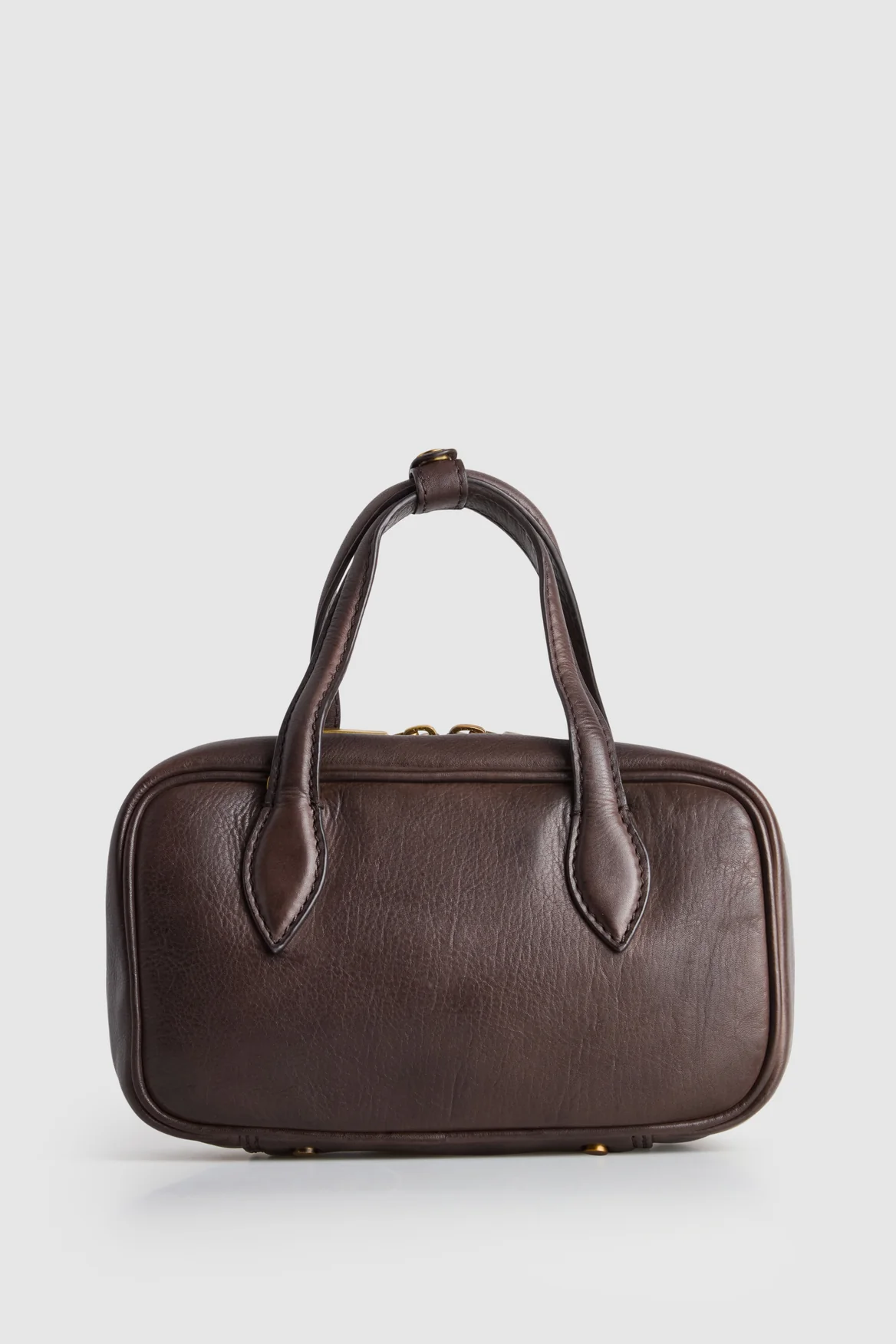 Lucia Leather Bowling Bag - Image 3