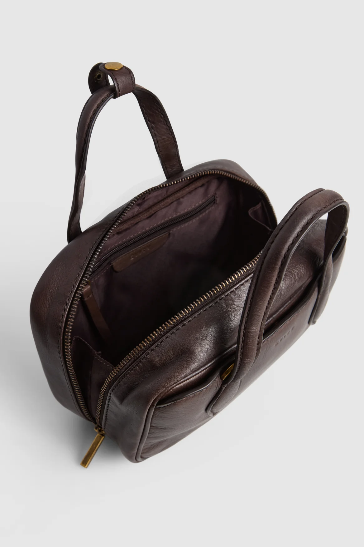 Lucia Leather Bowling Bag - Image 4