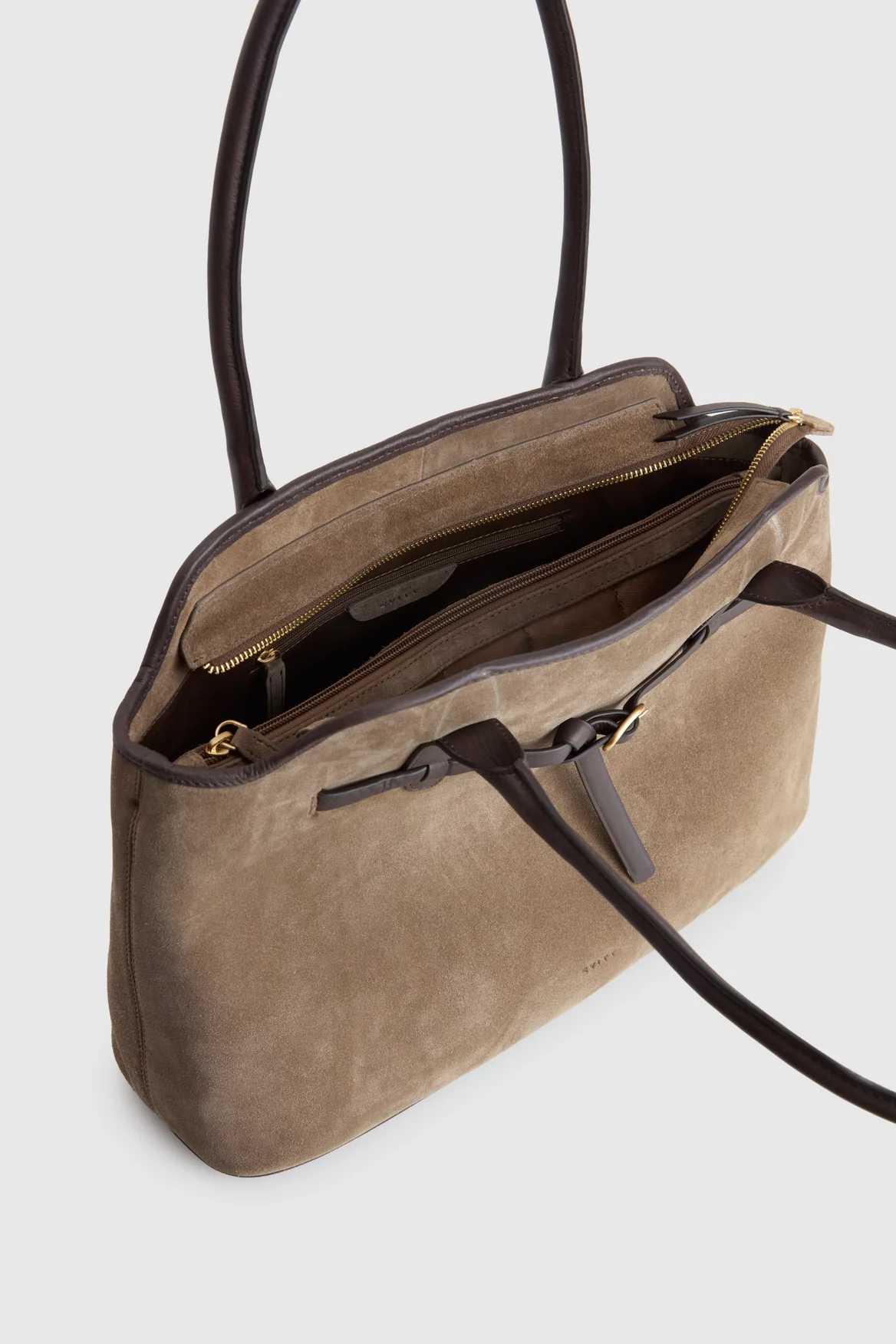 Malia Leather Suede Tote Bag - Image 4