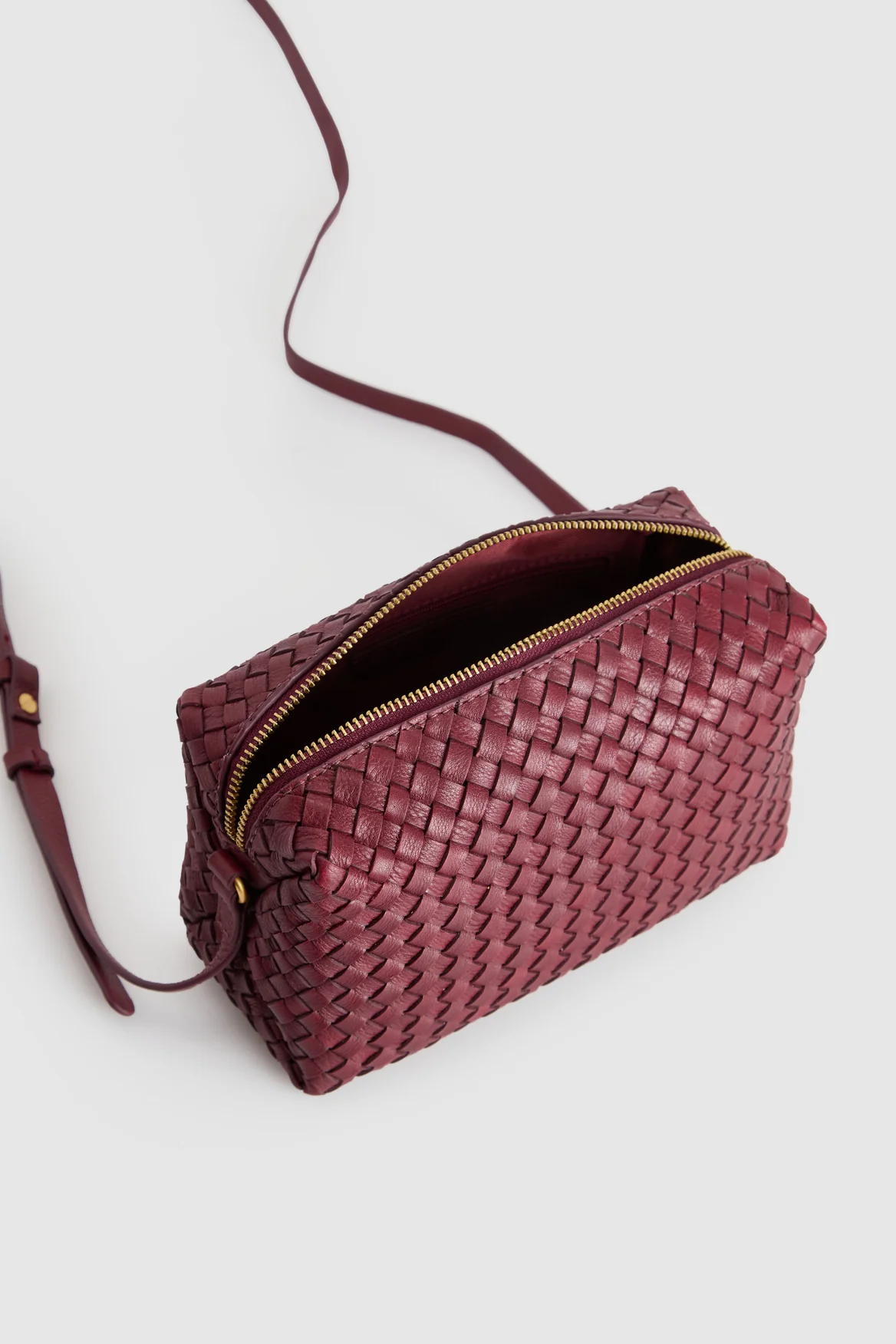 Margo Leather Weave Crossbody Bag - Image 5