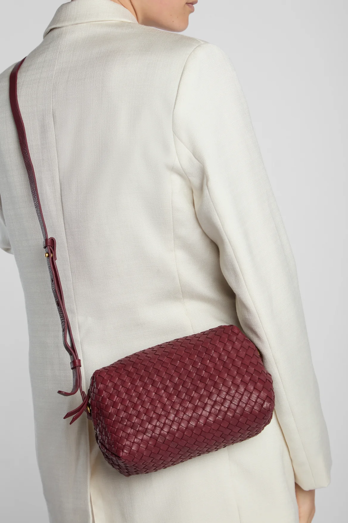 Margo Leather Weave Crossbody Bag - Image 6