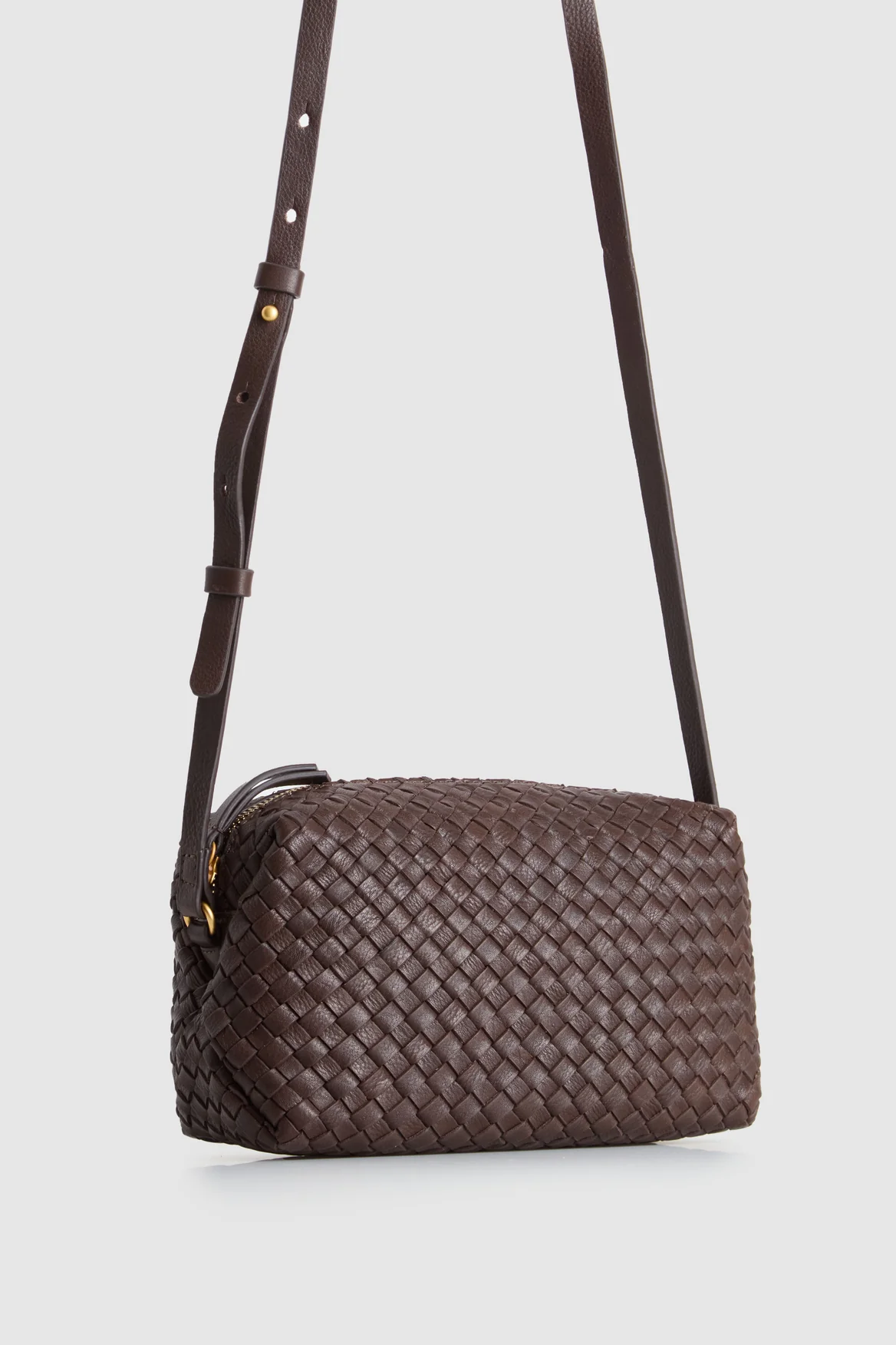 Margo Leather Weave Crossbody Bag - Image 3