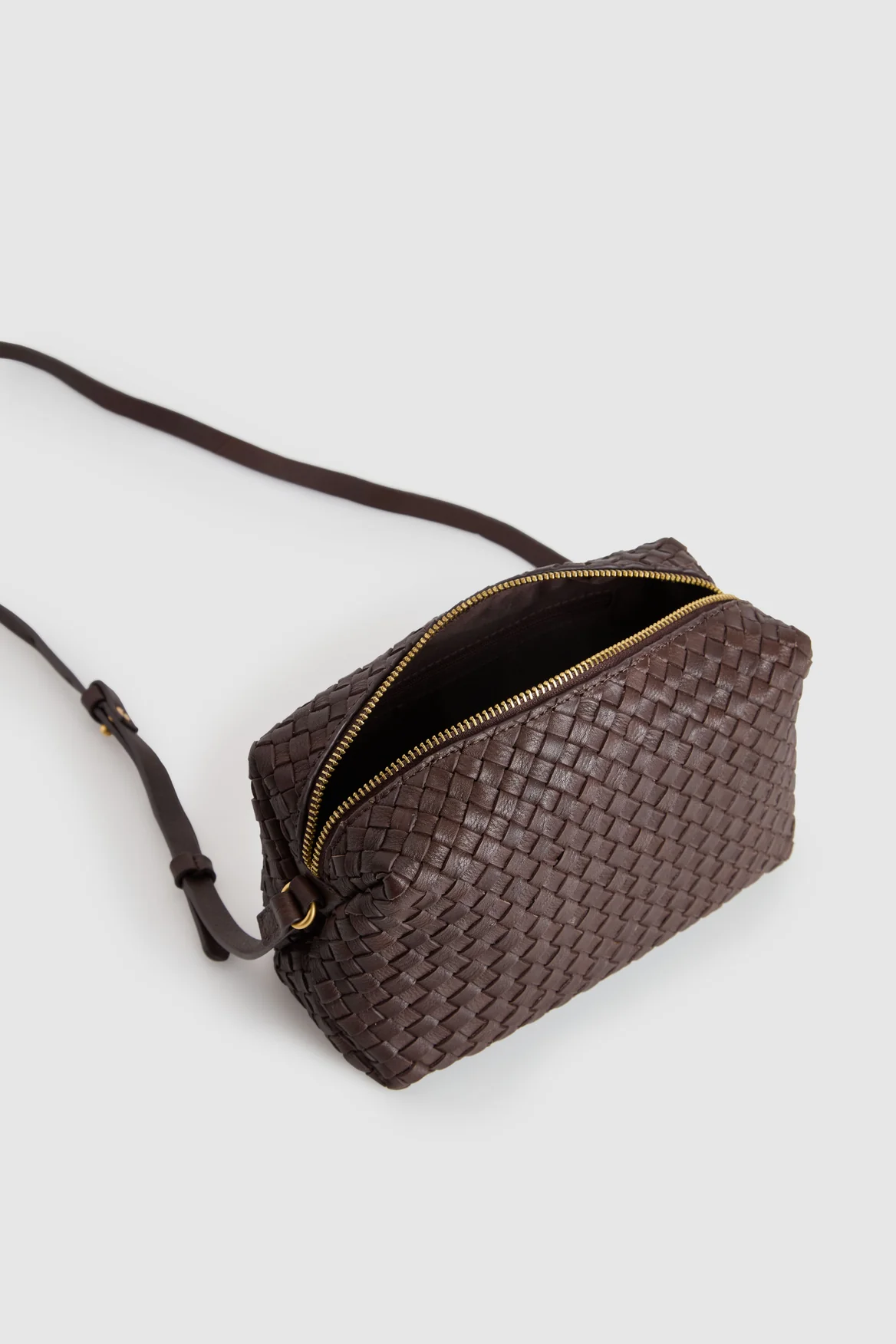 Margo Leather Weave Crossbody Bag - Image 5