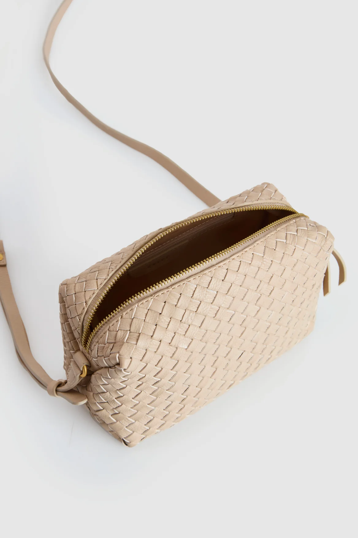 Margo Leather Weave Crossbody Bag - Image 6