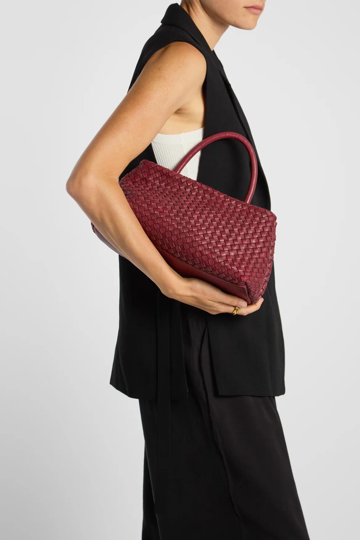 Margo Leather Weave Shopper Bag - Image 2