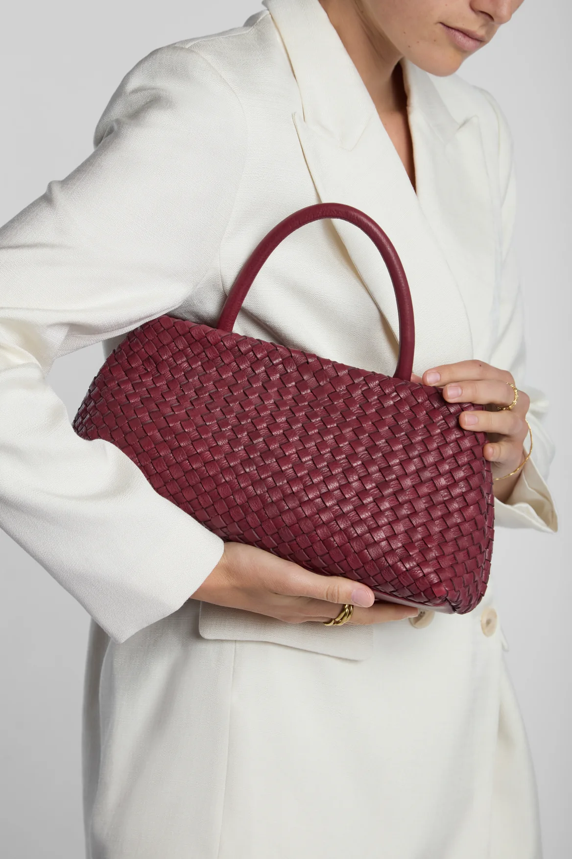 Margo Leather Weave Shopper Bag - Image 6