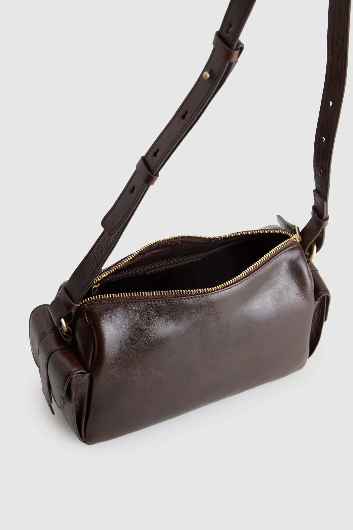 Narda Leather Pocket Crossbody Bag - Image 4