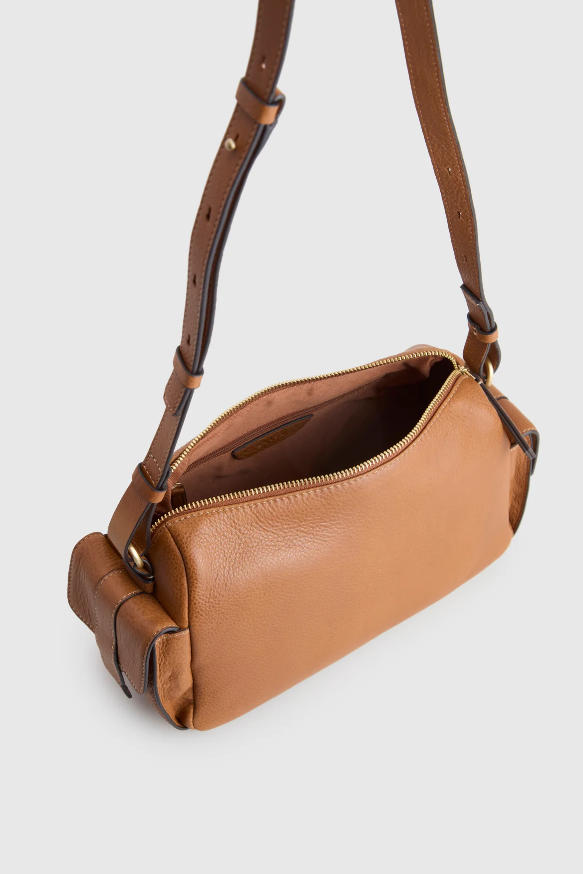 Narda Leather Pocket Crossbody Bag - Image 4