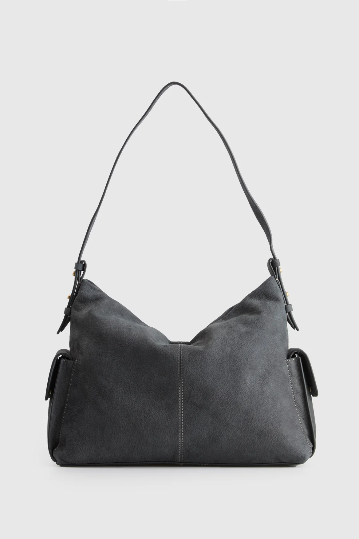 Narda Leather Pocket Hobo Bag - Image 3