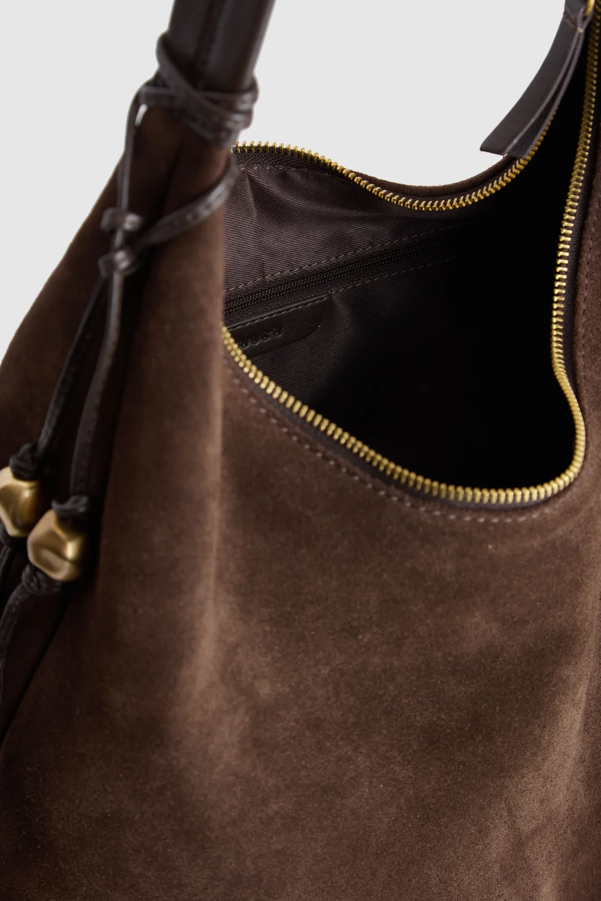 Nina Leather Suede Hobo Bag - Image 6