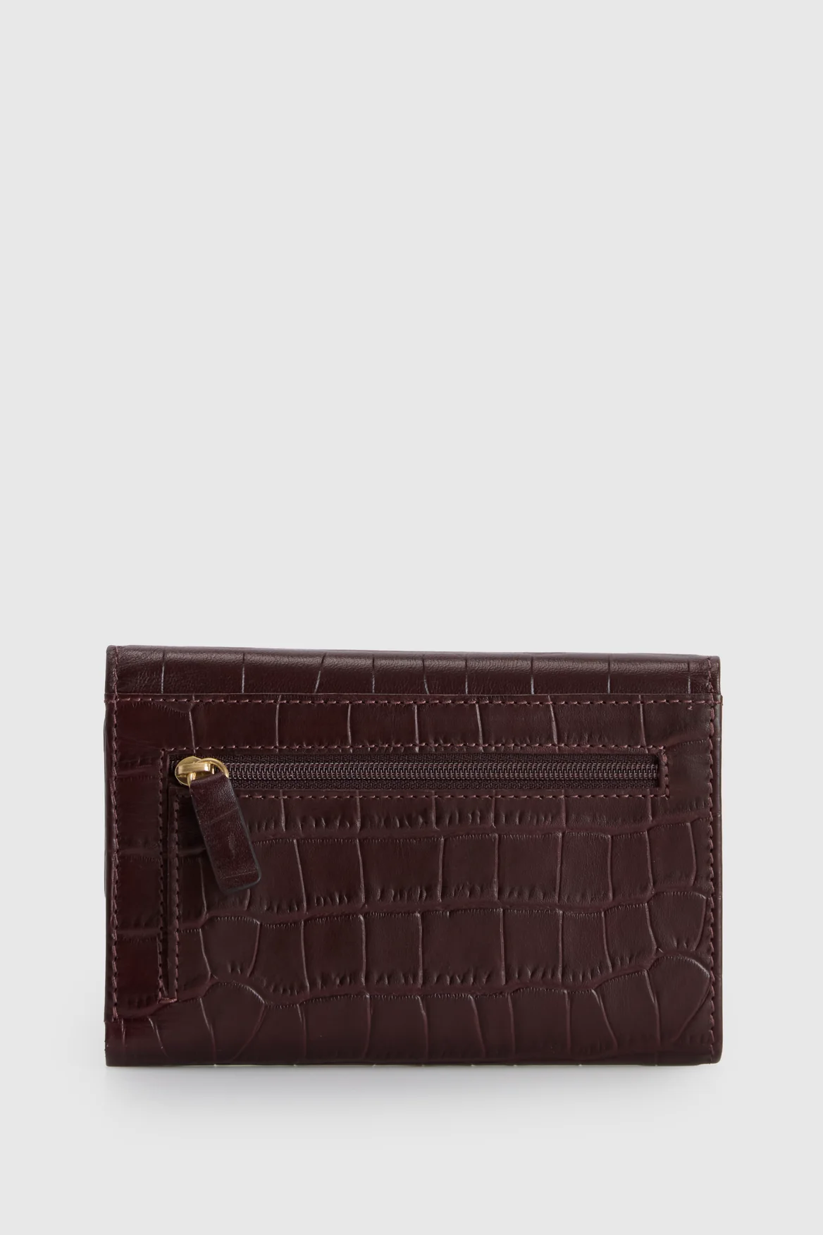 RFID Lila Croc Emboss Med Wallet - Image 2