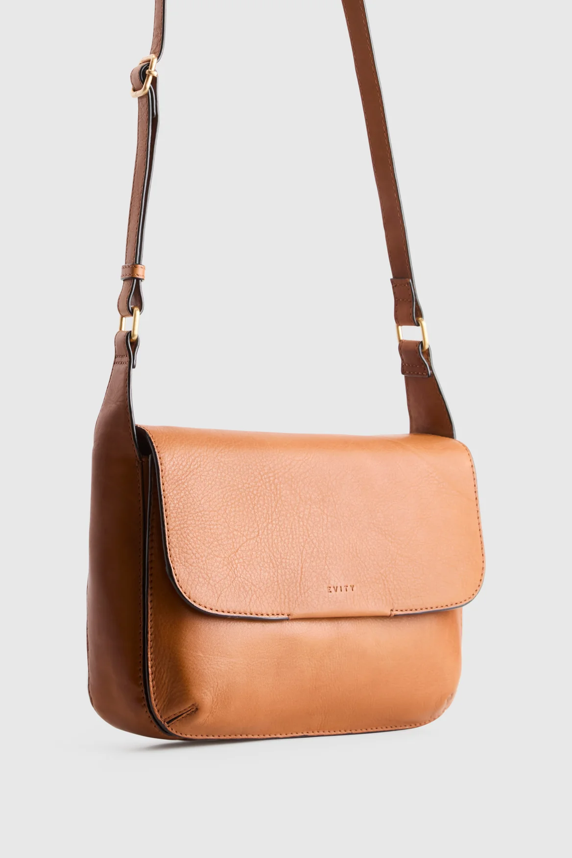 Sofia Leather Flap Crossbody Bag - Image 3