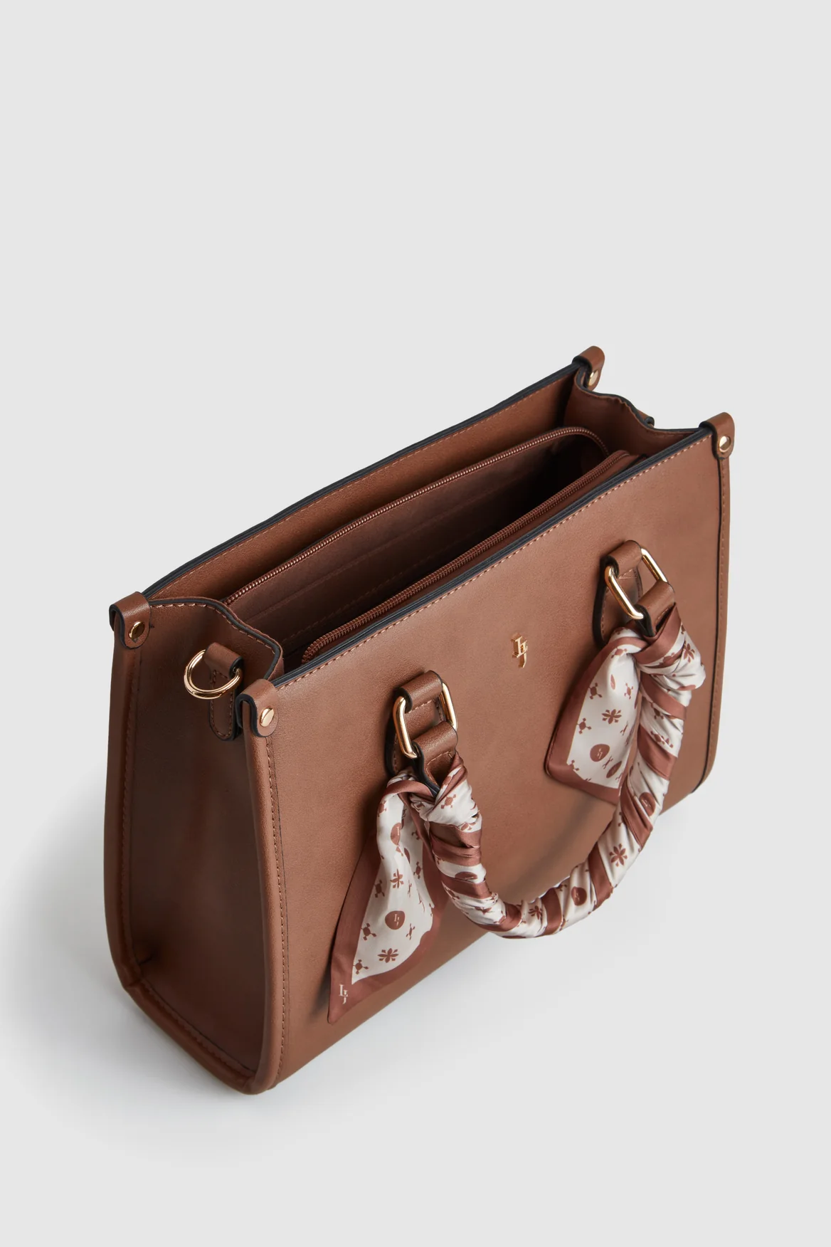Small Tote Bag With Scarf - Image 4