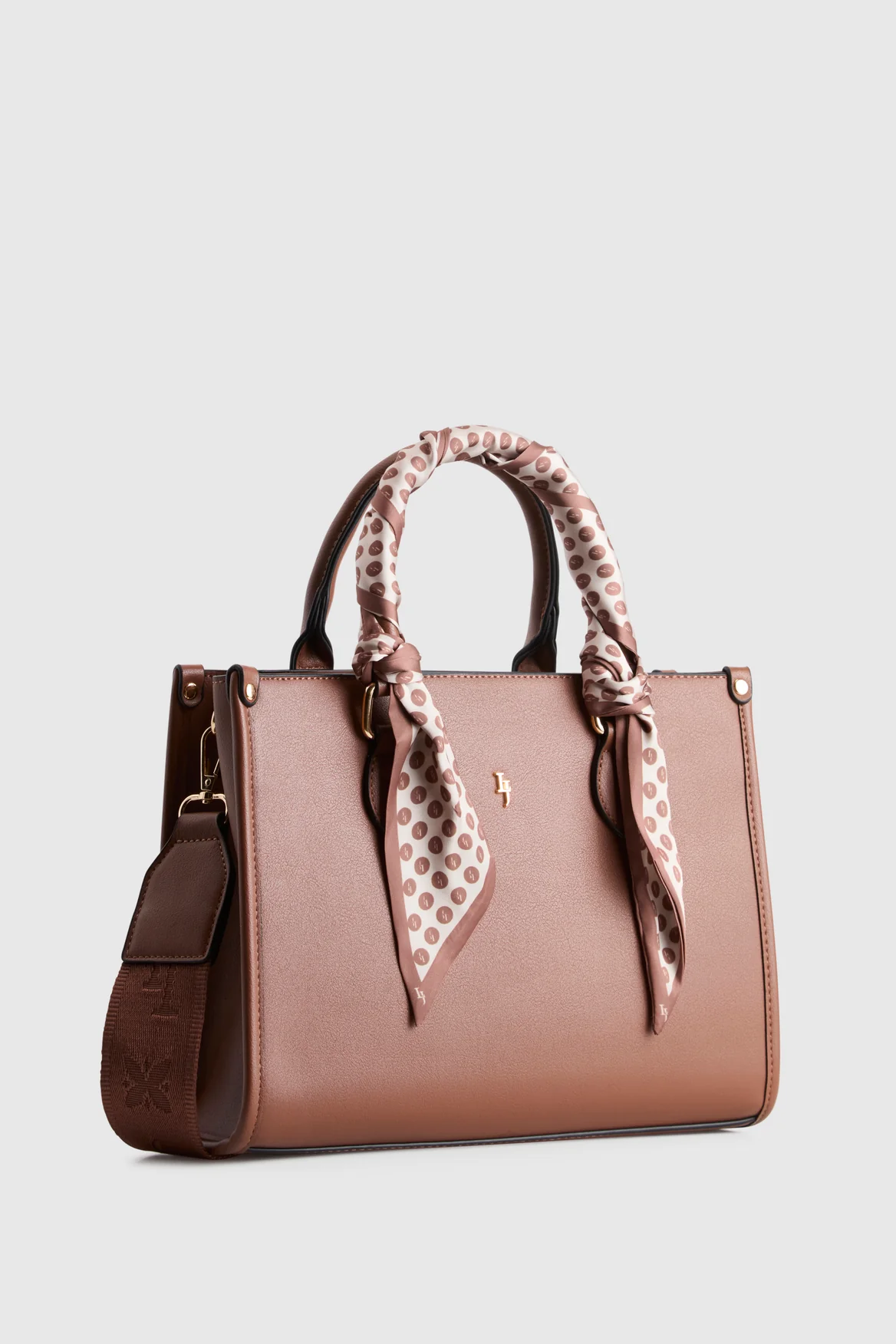 Small Tote Bag With Scarf - Image 2