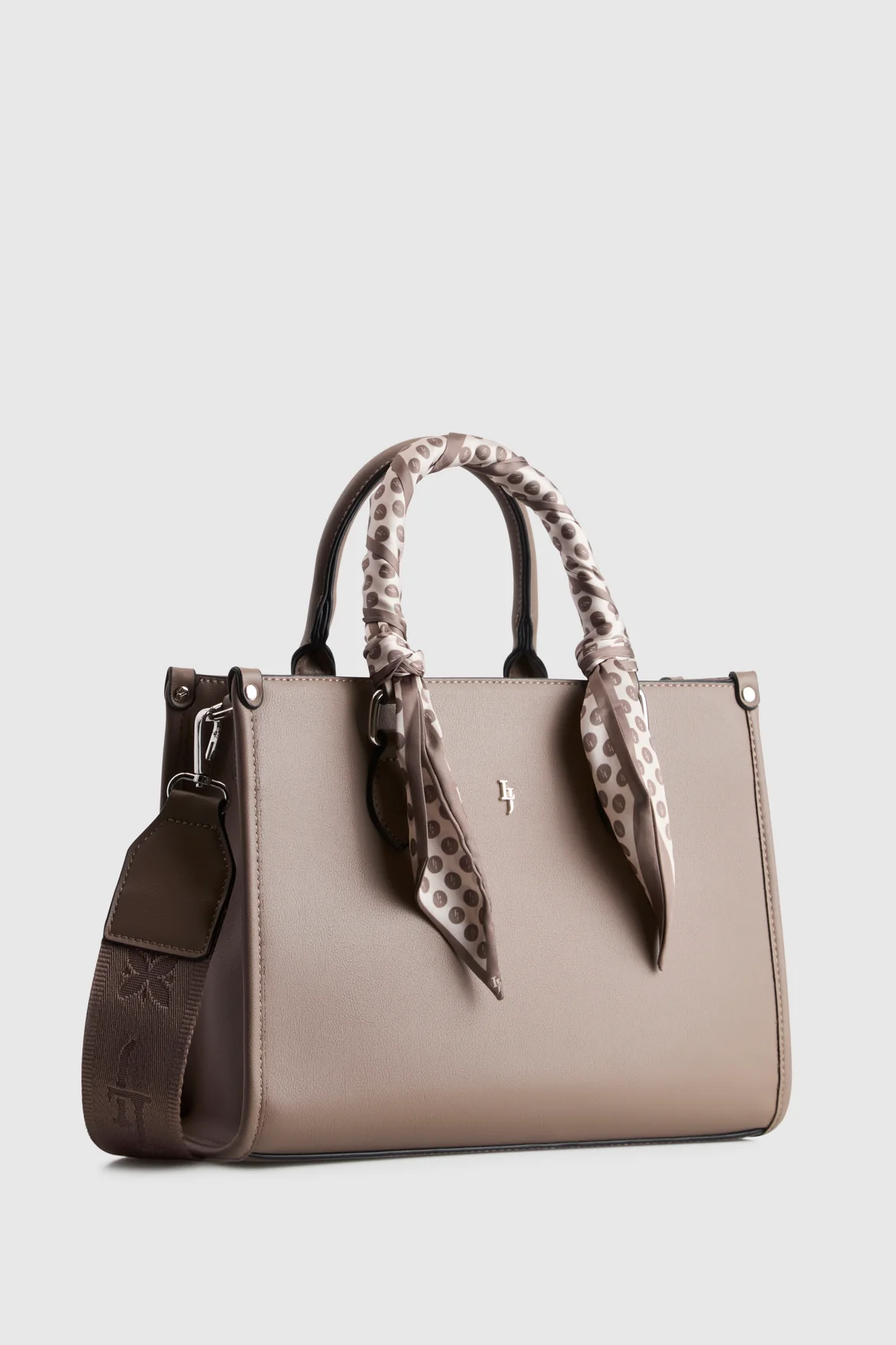 Small Tote Bag With Scarf - Image 2