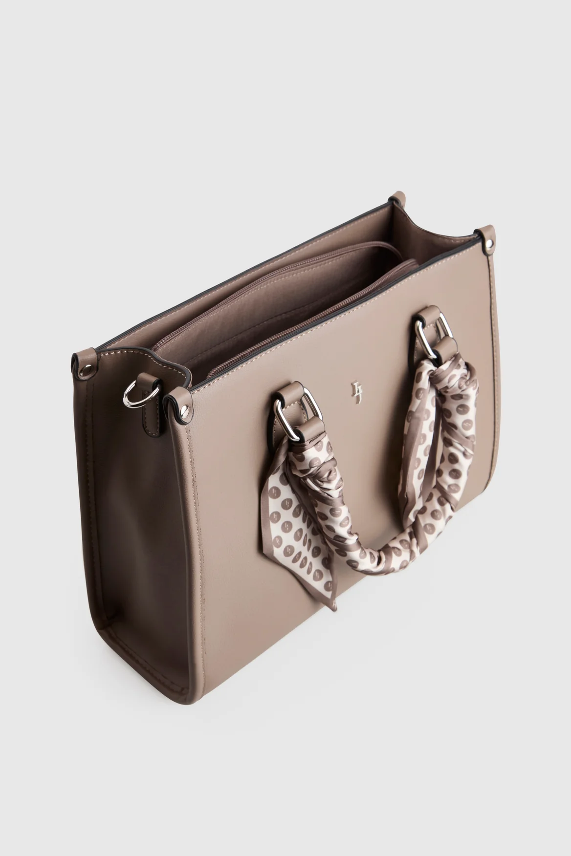 Small Tote Bag With Scarf - Image 4