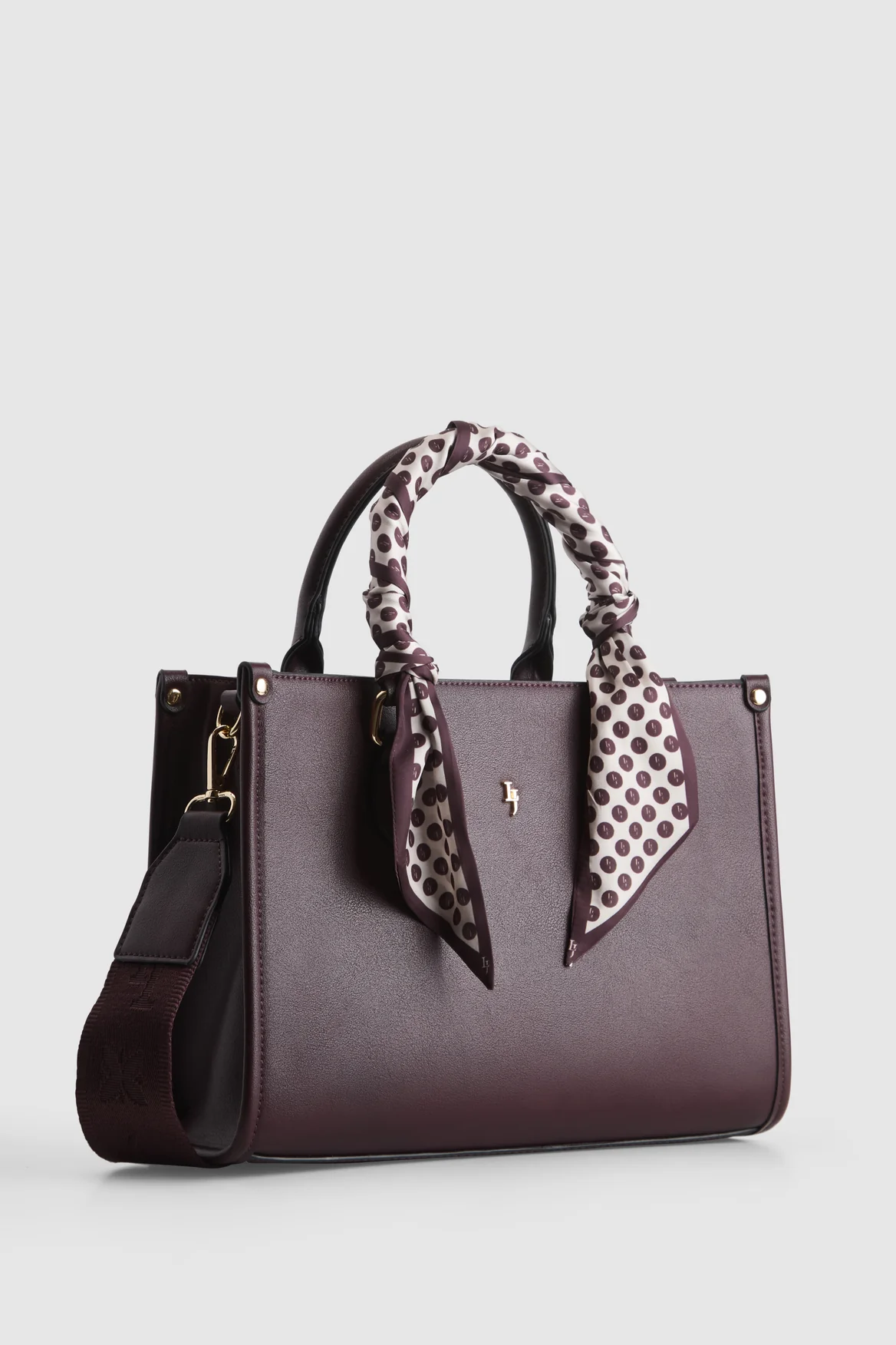 Small Tote Bag With Scarf - Image 2