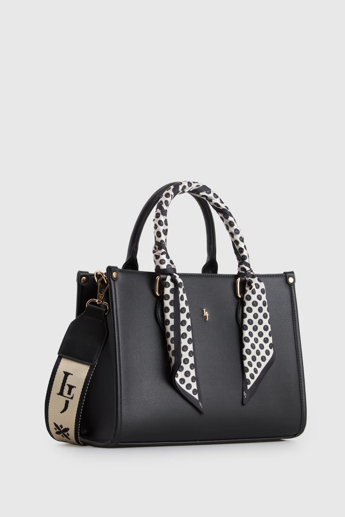 Small Tote Bag With Scarf - Image 2