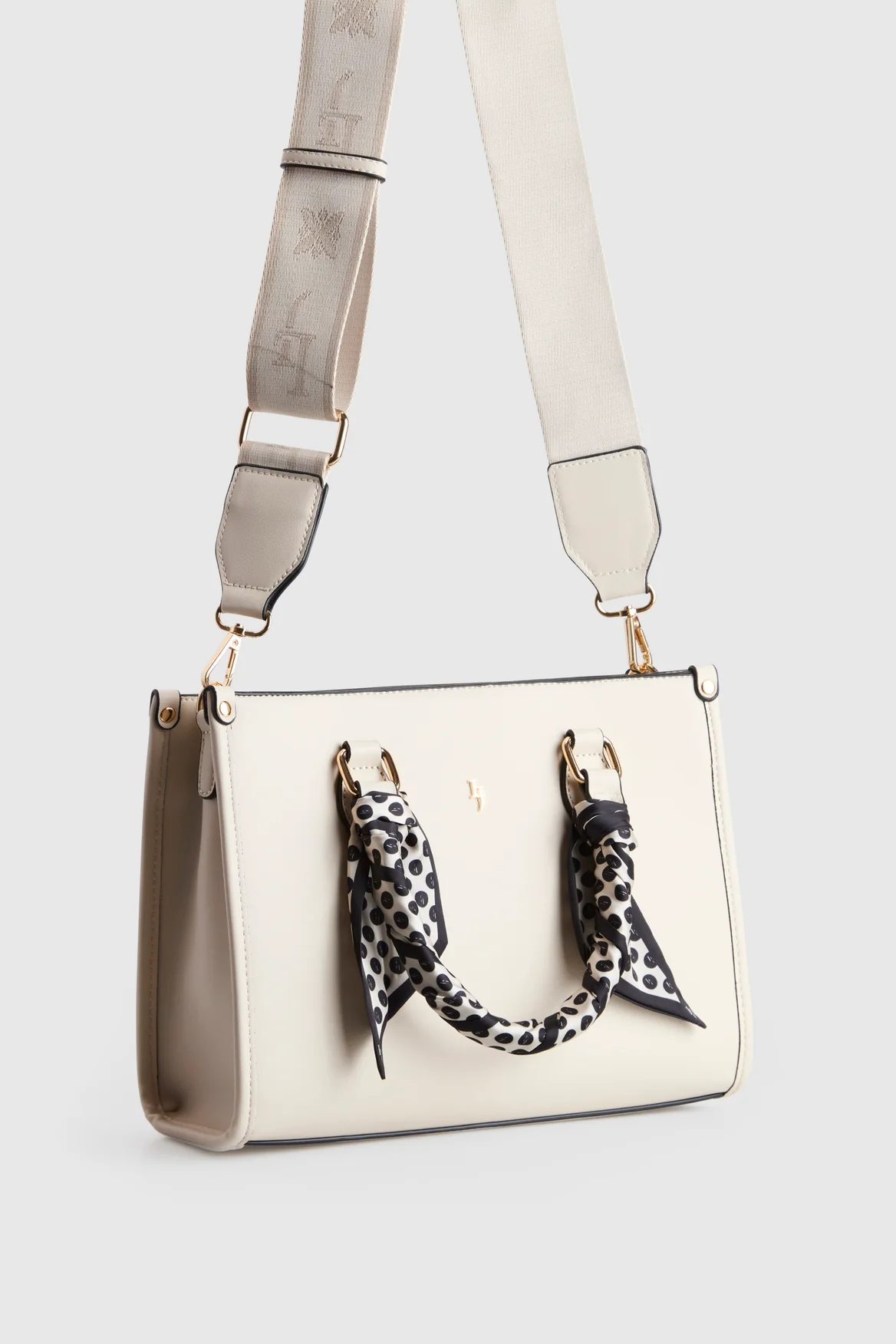 Small Tote Bag With Scarf - Image 2