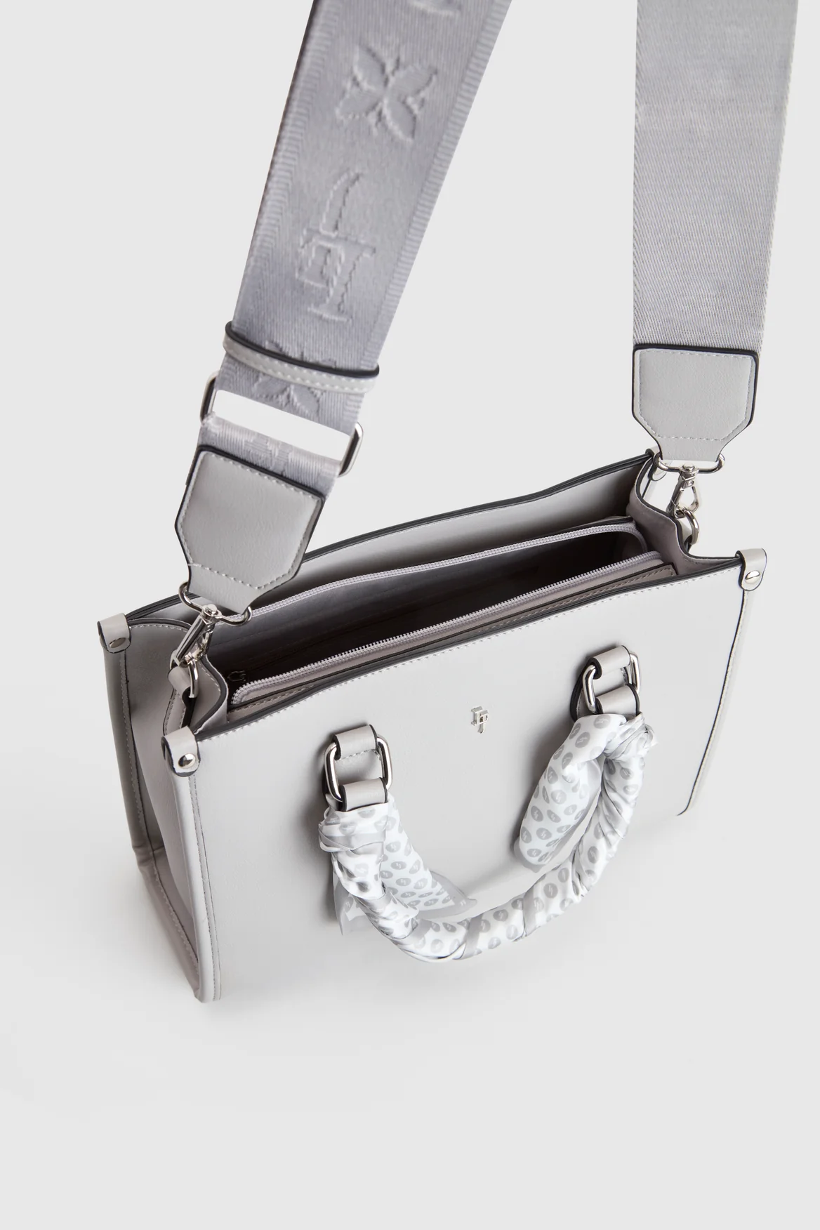 Small Tote Bag With Scarf - Image 3