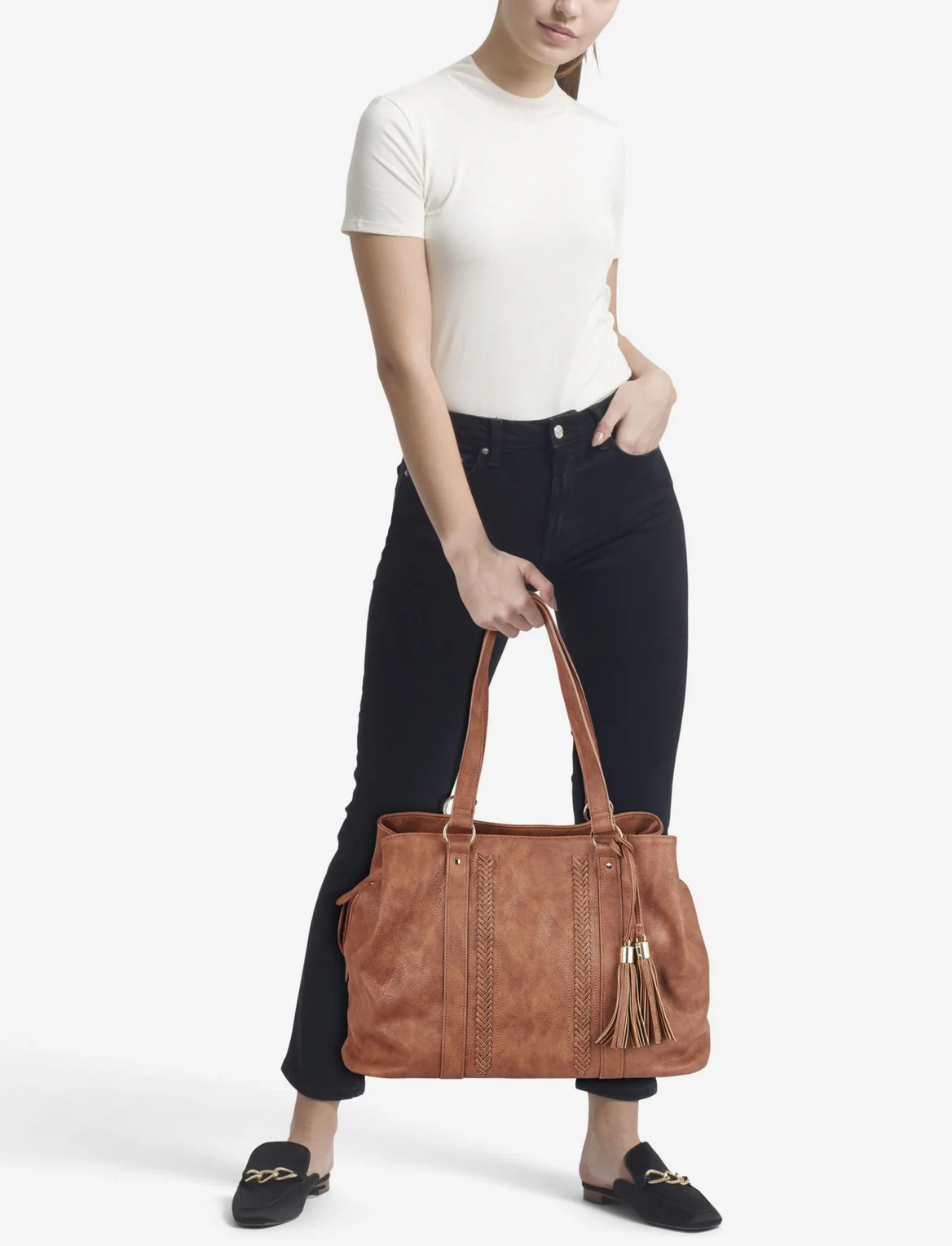 3 Compartment Soft Tote Bag - Image 4